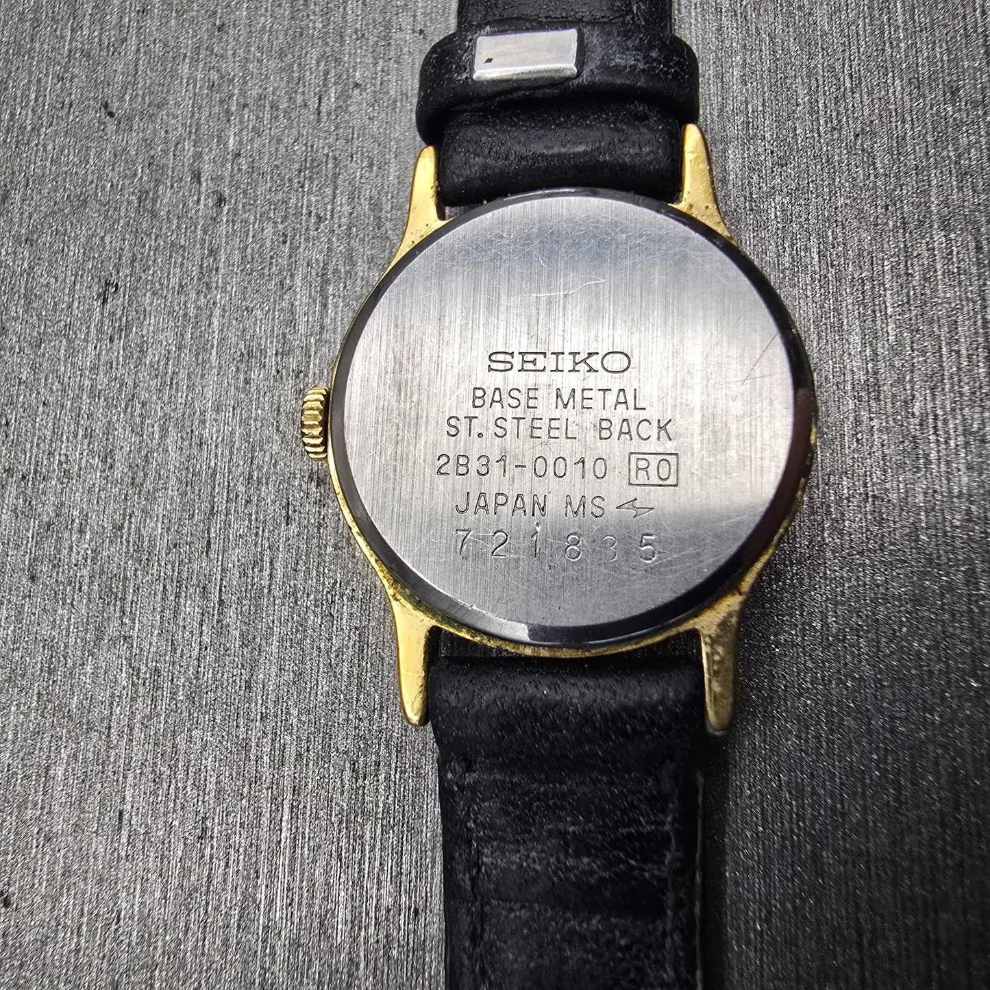 Seiko Watch Women 21mm Gold Dial Gold Tone Round 2B31-0010 New Battery Vintage10
