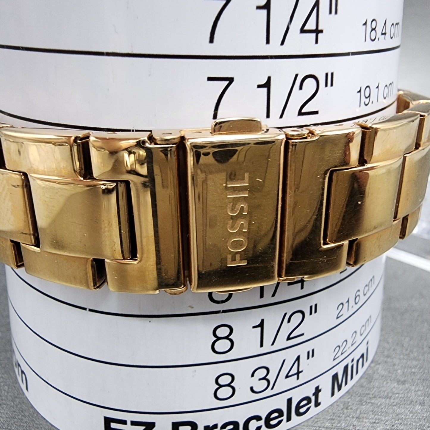 Fossil Stella Watch Women 38mm Rose Dial Rose Gold Tone Daydate Round New Batt10