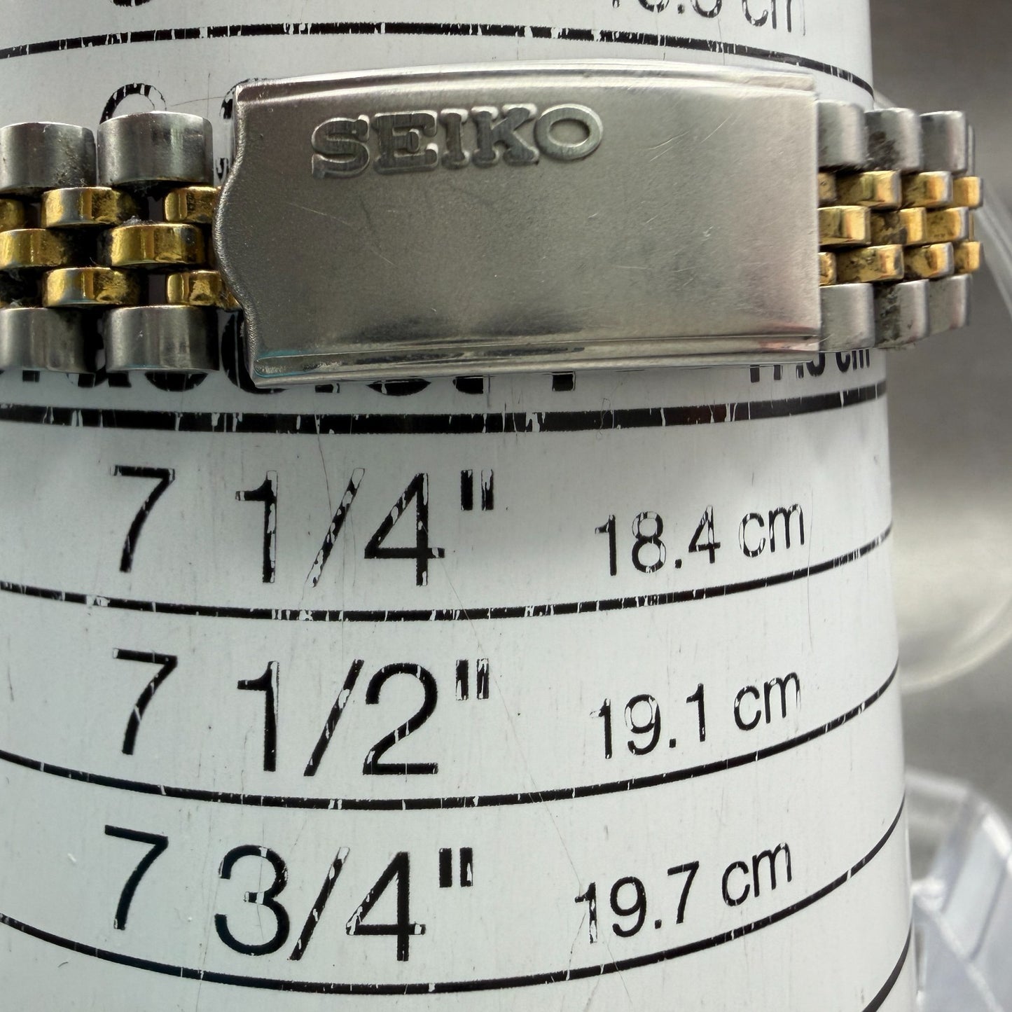 Seiko Watch Women 24mm White Dial Two Tone Daydate Round 7N83-0049 New Batt MKLA10
