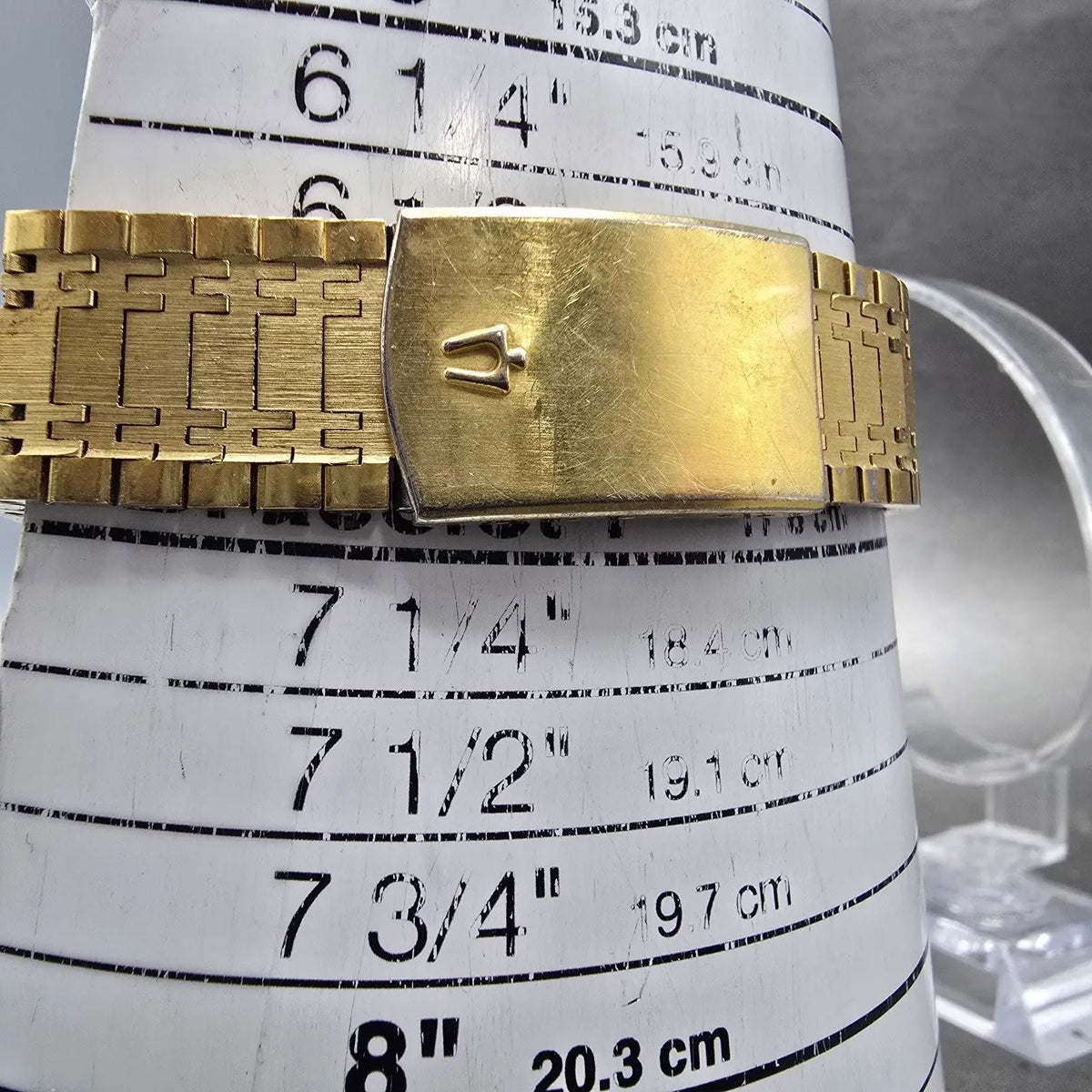 Bulova Accutron Watch Men 35mm Brown Dial Gold Tone Daydate Octagon PARTS N712