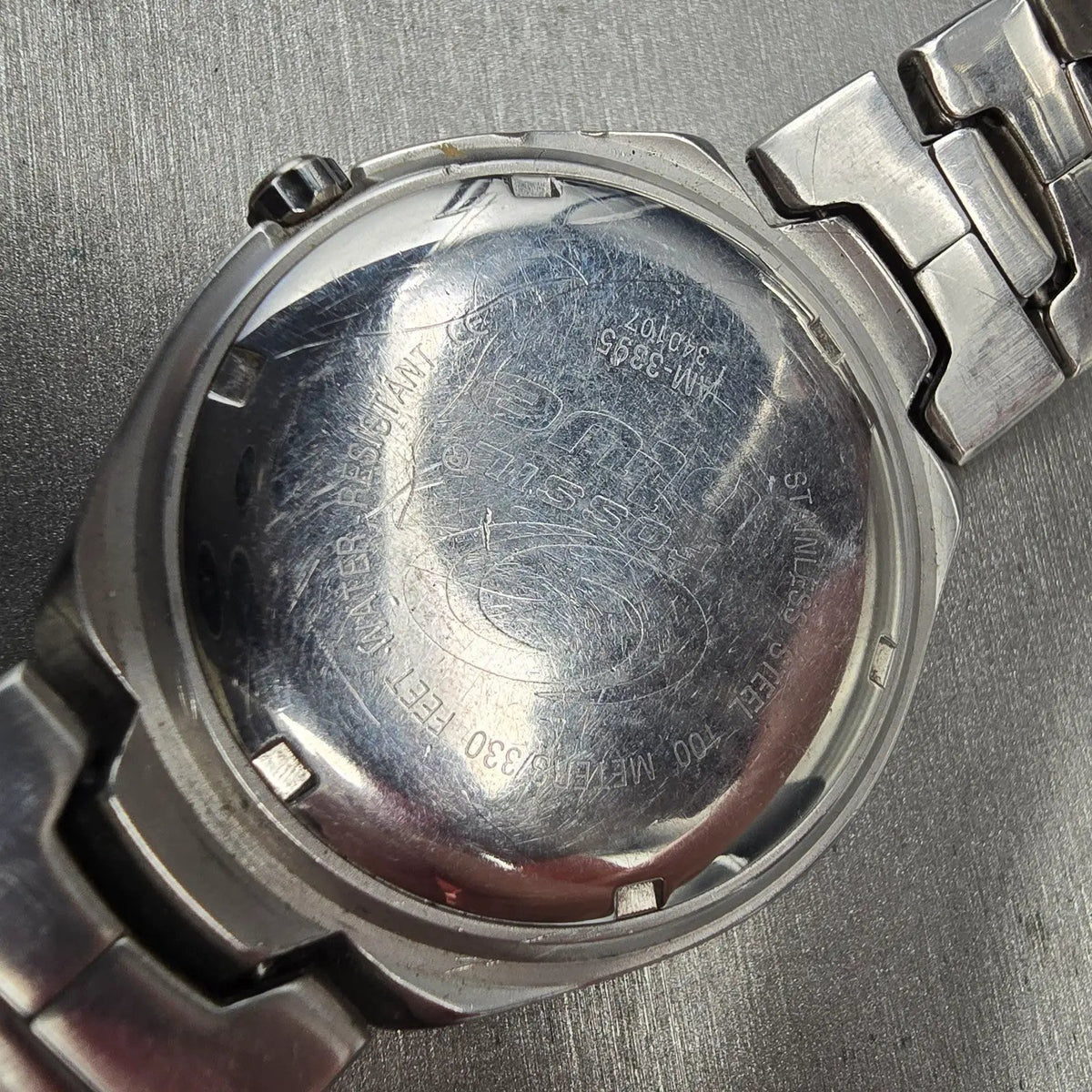 Fossil Blue Diver Watch Men 40mm Blue Dial Silver Tone Round AM-3395 New Battery10