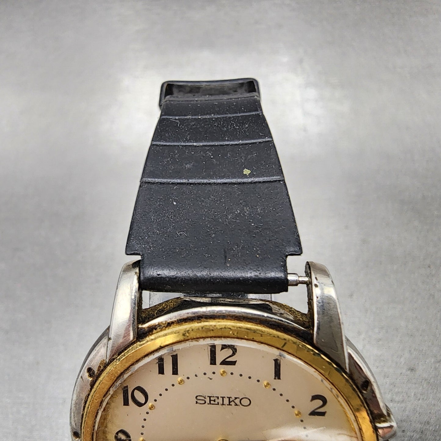 Seiko Watch Men 36mm Champagne Dial Two Tone Date Round V732-0P79 PARTS