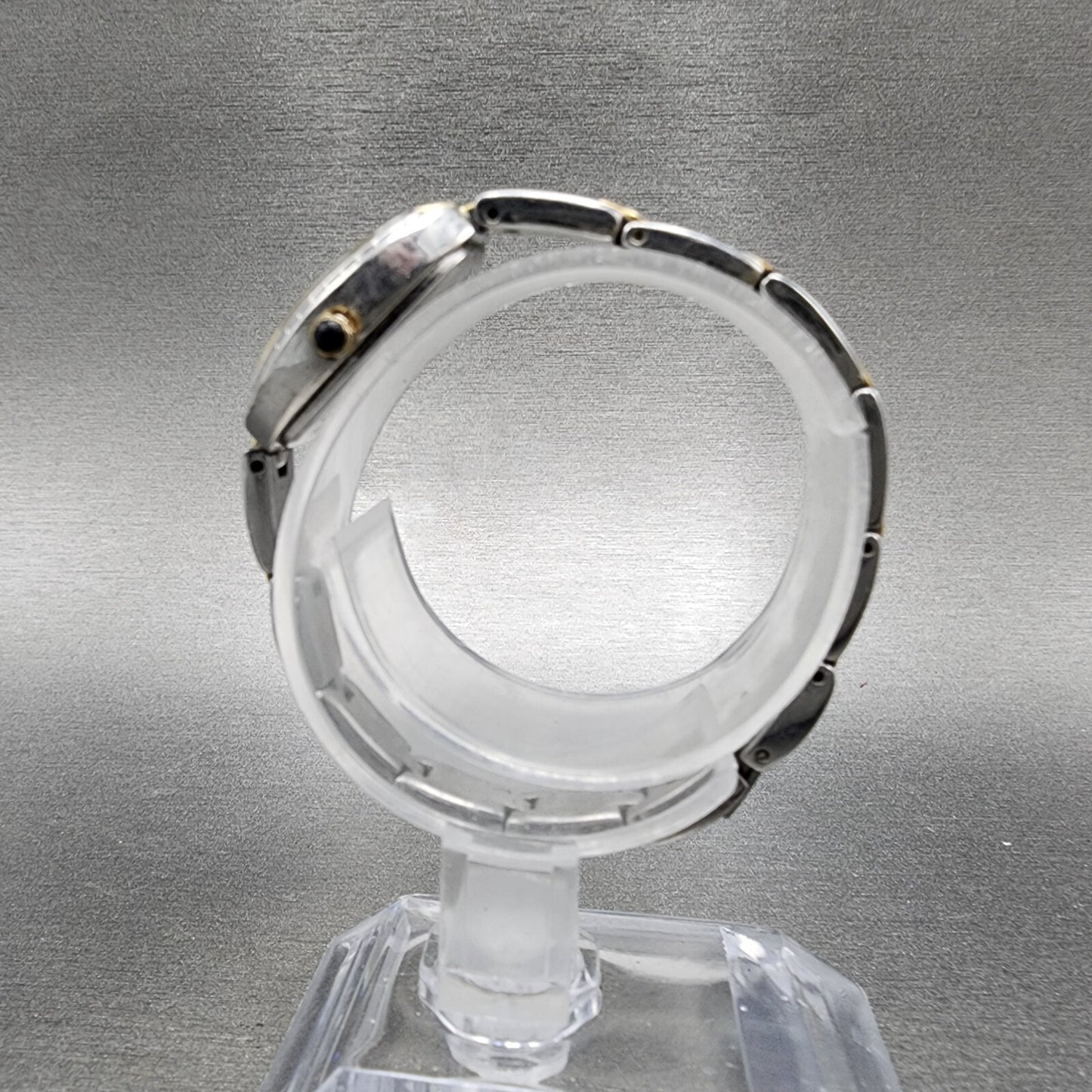 Pulsar Watch Women 17mm MOP Dial Two Tone Tonneau 1N00-X185 New Battery