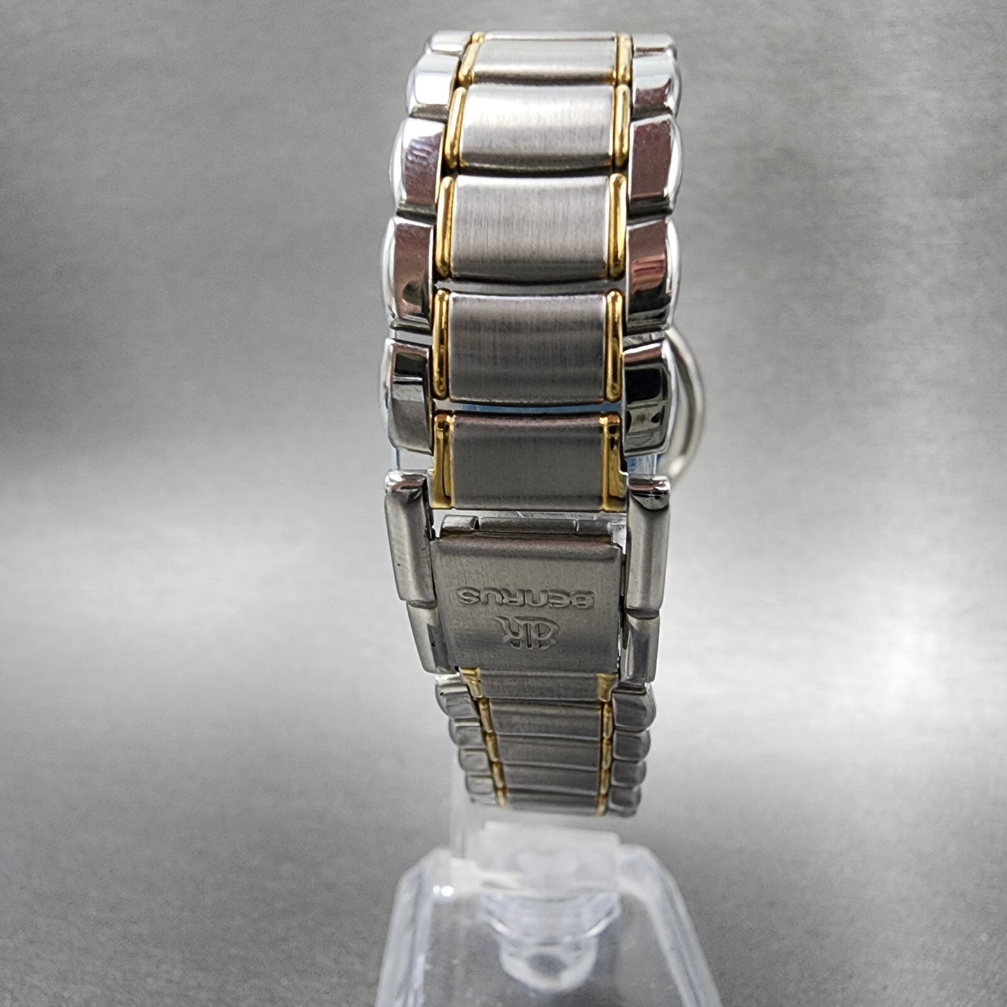 Benrus Watch Men 33mm Black Dial Two Tone Round NOS W/Box 109.579.2 PARTS