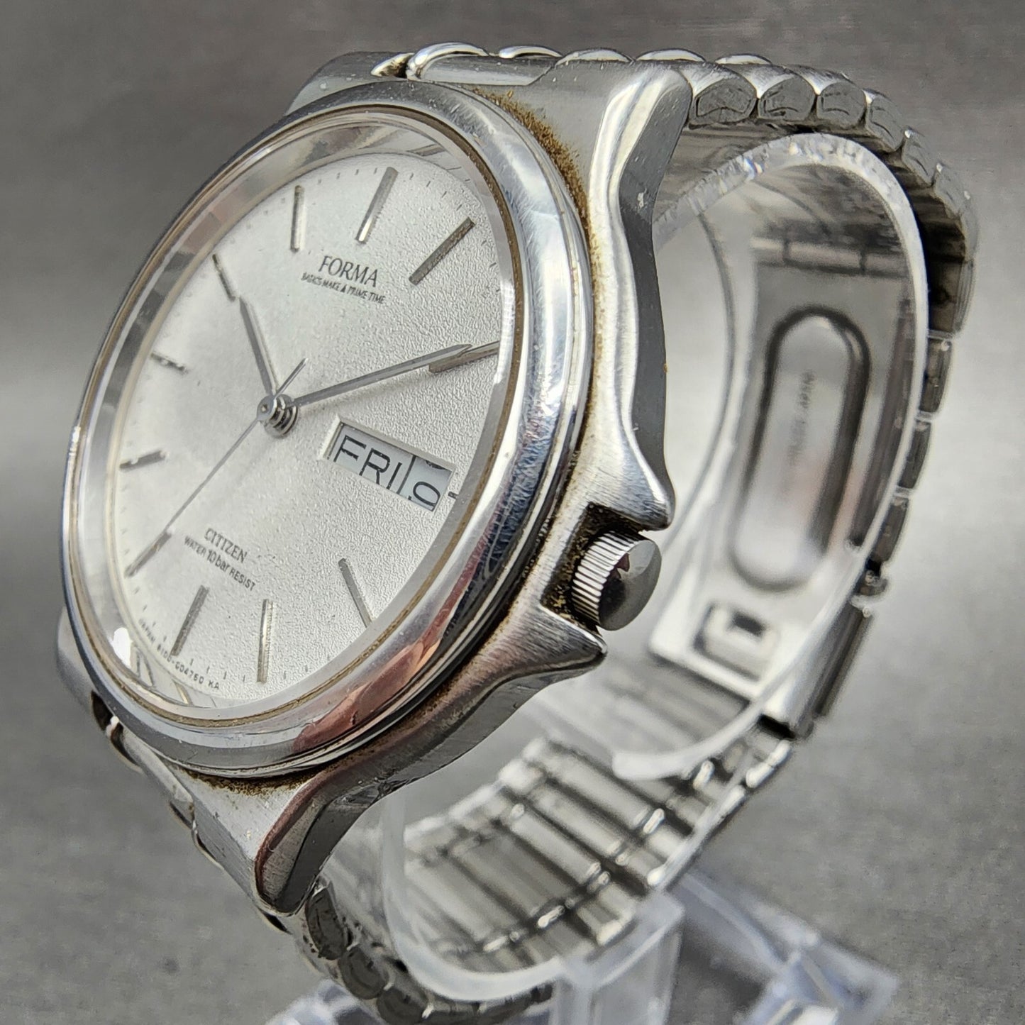 Citizen Forma Watch Men 34mm White Dial Steel Daydate Round 6100-G01054 PARTS