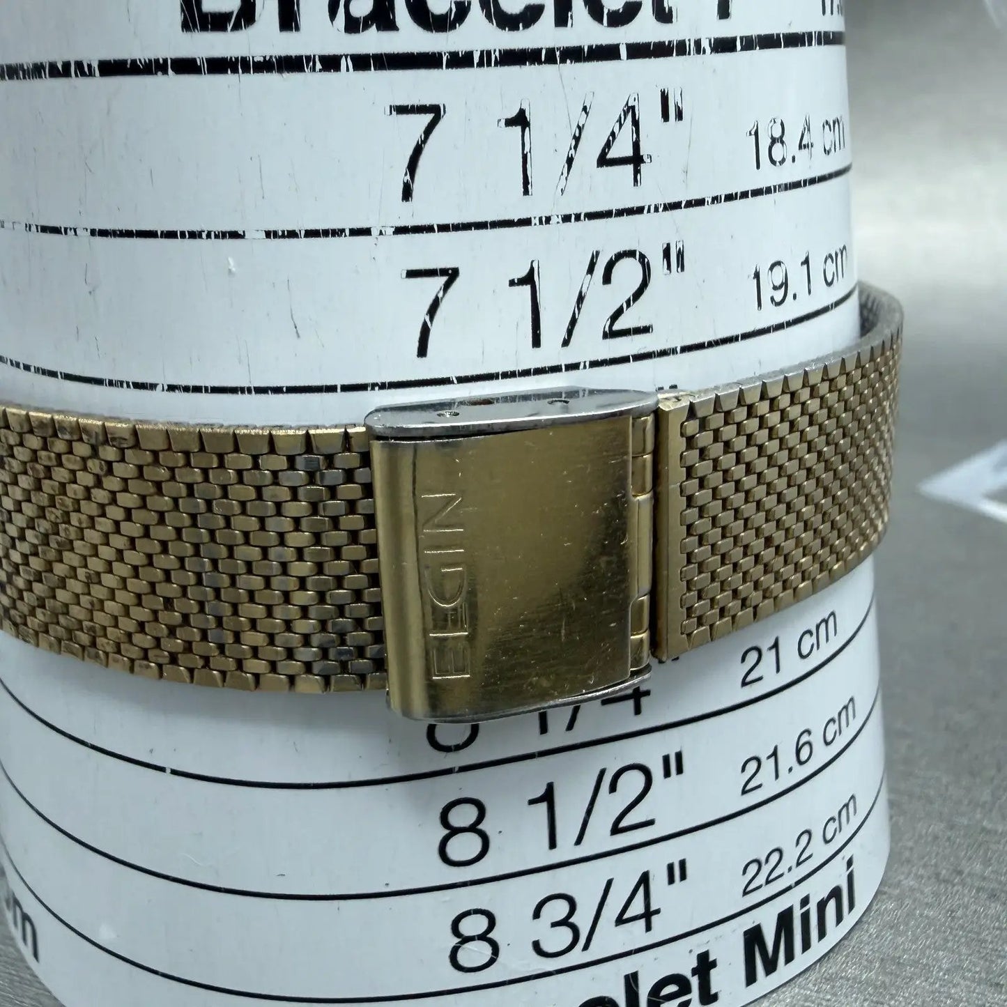 Elgin Tank Watch Men 30mm Champagne Dial Gold Tone Rectangle FK286 New battery10