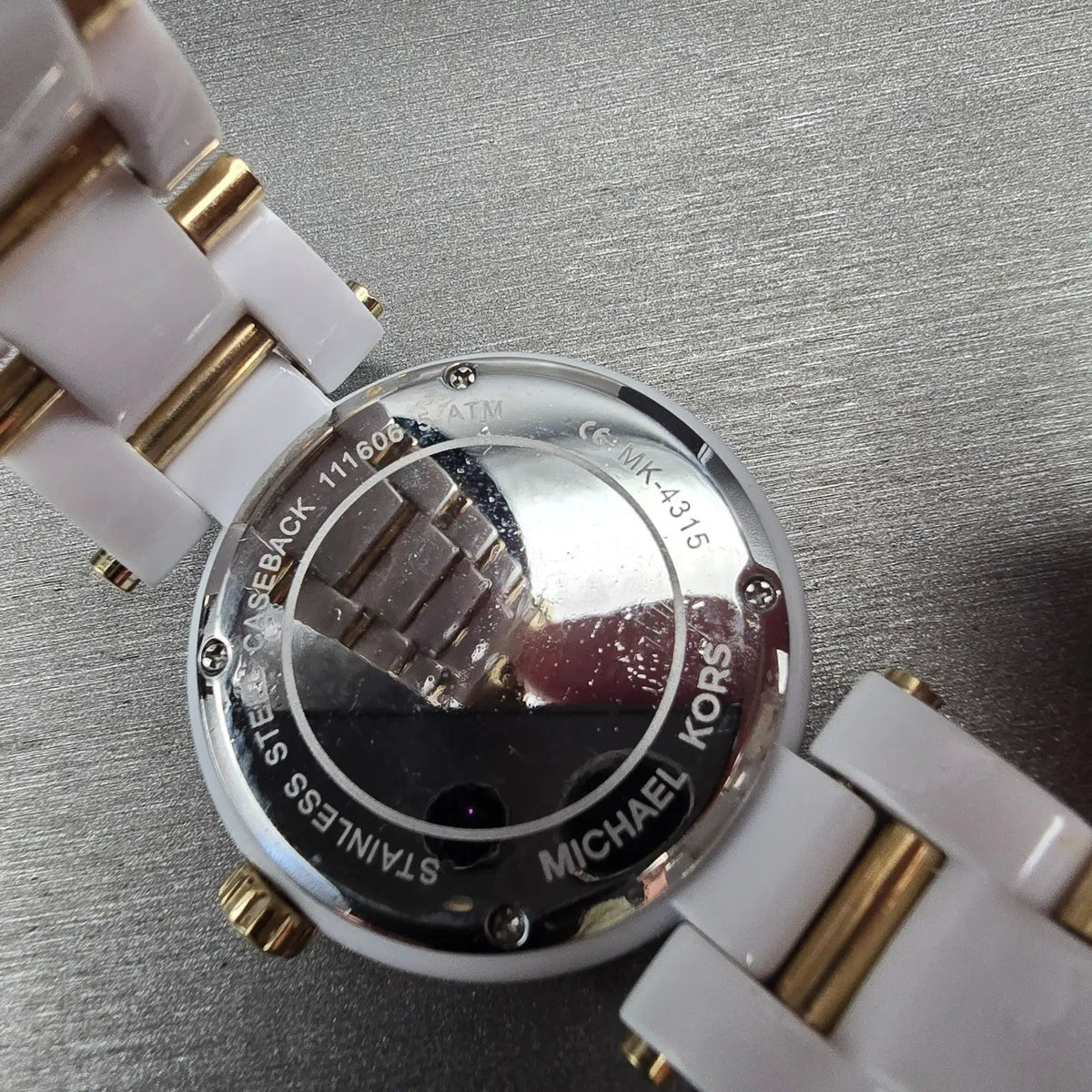 Michael Kors Delray Watch Women 35mm White Dial Gemmed Round MK4315 New Battery9