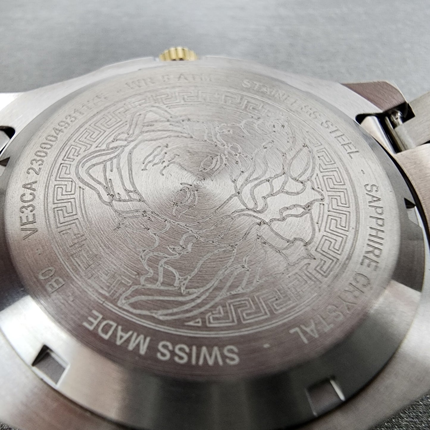 Versace Meduase Chronograph Watch Women 40mm White Dial Steel Date VE3CA0523