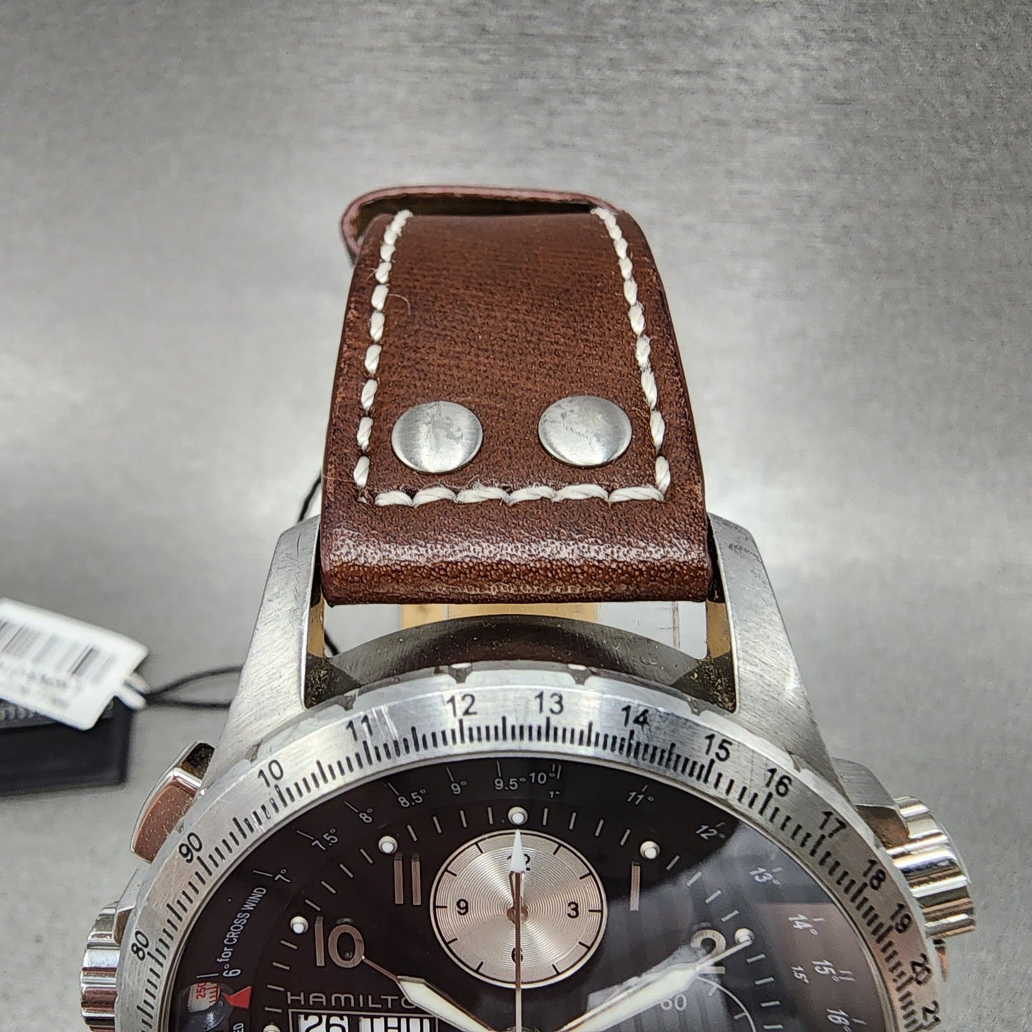 Hamilton Aviation X-Wind Chronograph Watch Men 44mm Black Dial Steel Date Runs