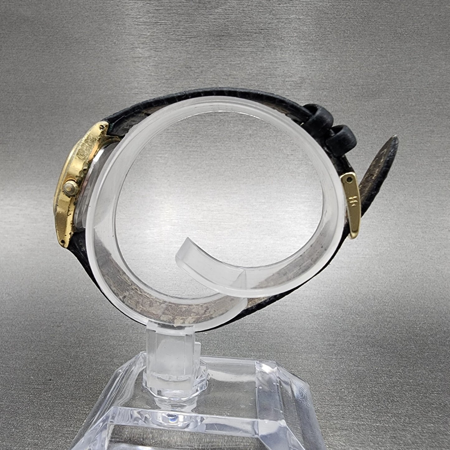 VTG Seiko SQ Watch Women 24mm Gold Dial Gold Tone Octagon 3423-5060 New Batt