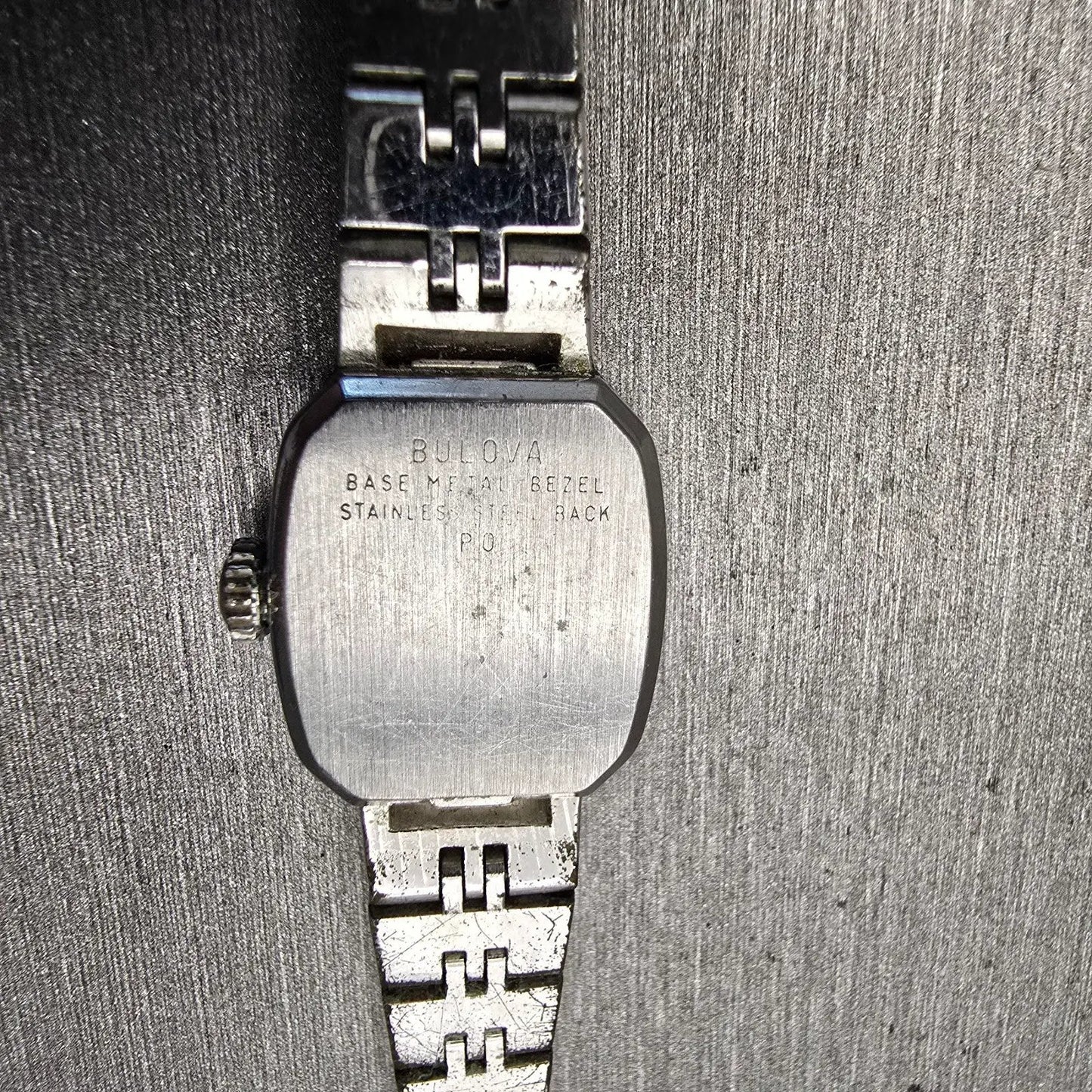 Bulova Watch Women 16mm Silver Dial Silver Tone Rectangle Vintage New Battery10
