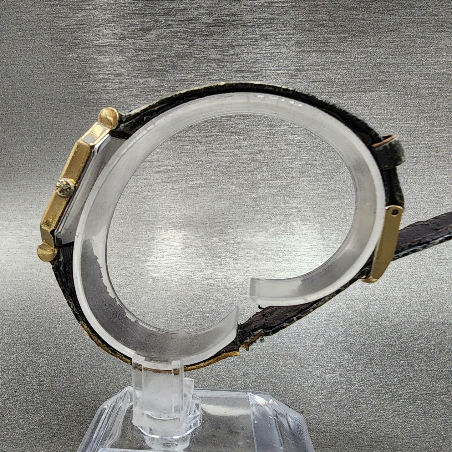 Seiko Tank Watch Unisex 26mm White Dial Gold Tone 7431-5450 PARTS