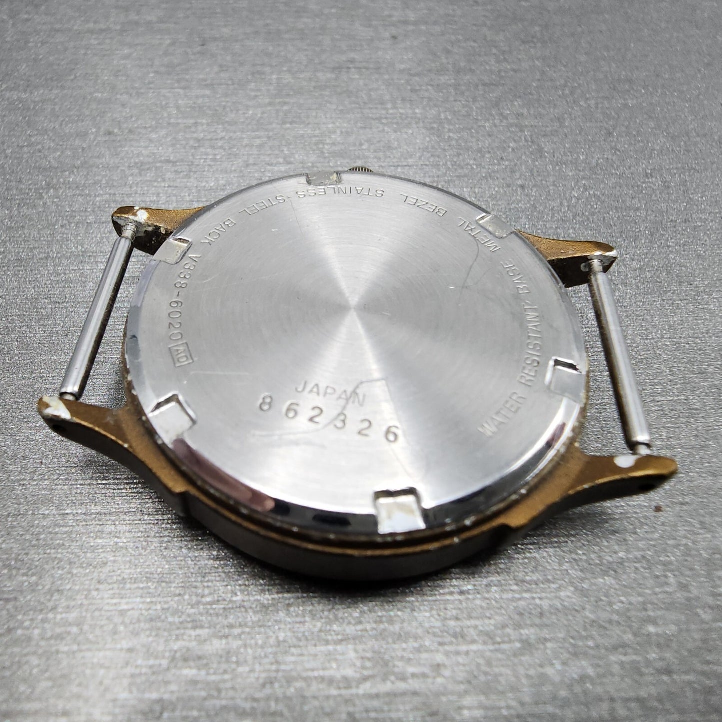 Seiko ALBA Moonphase Watch Men 31mm Champange Dial Bronze Tone Round New Battery