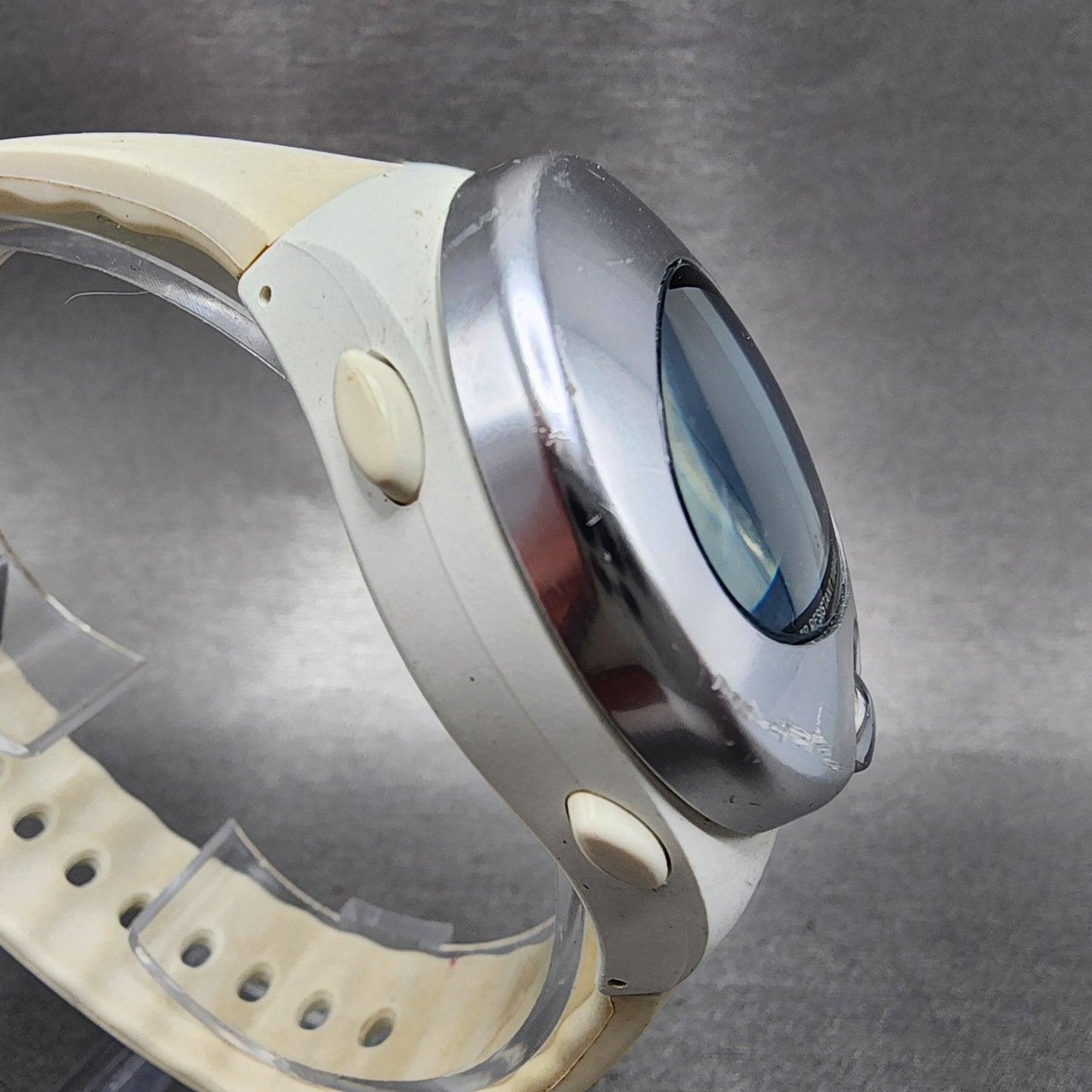 Seiko Wired Spoon Watch Women 38mm Digital LCD White Tone Alarm Chrono New Batt