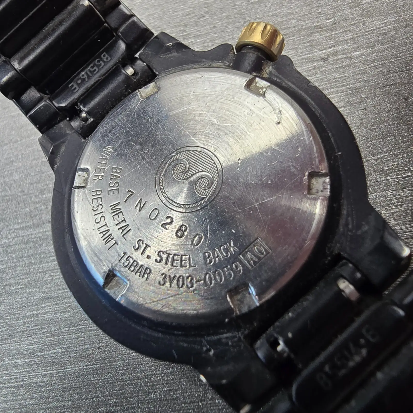 Seiko SQ Dive Watch Women 29mm Gold Dial Two Tone Daydate 3Y03-0059 New Battery10