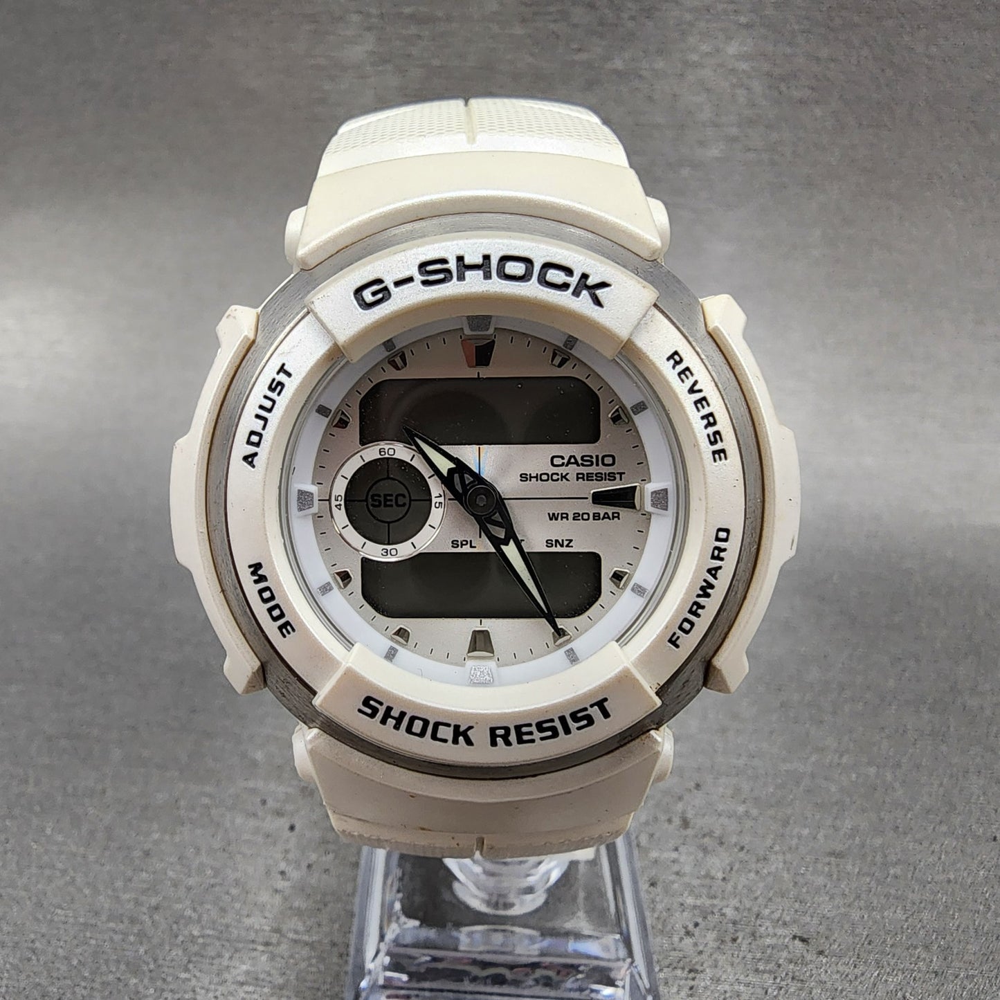 Casio G-Shock G-300LV Watch Men 46mm Analog Digital White Tone Round PARTS