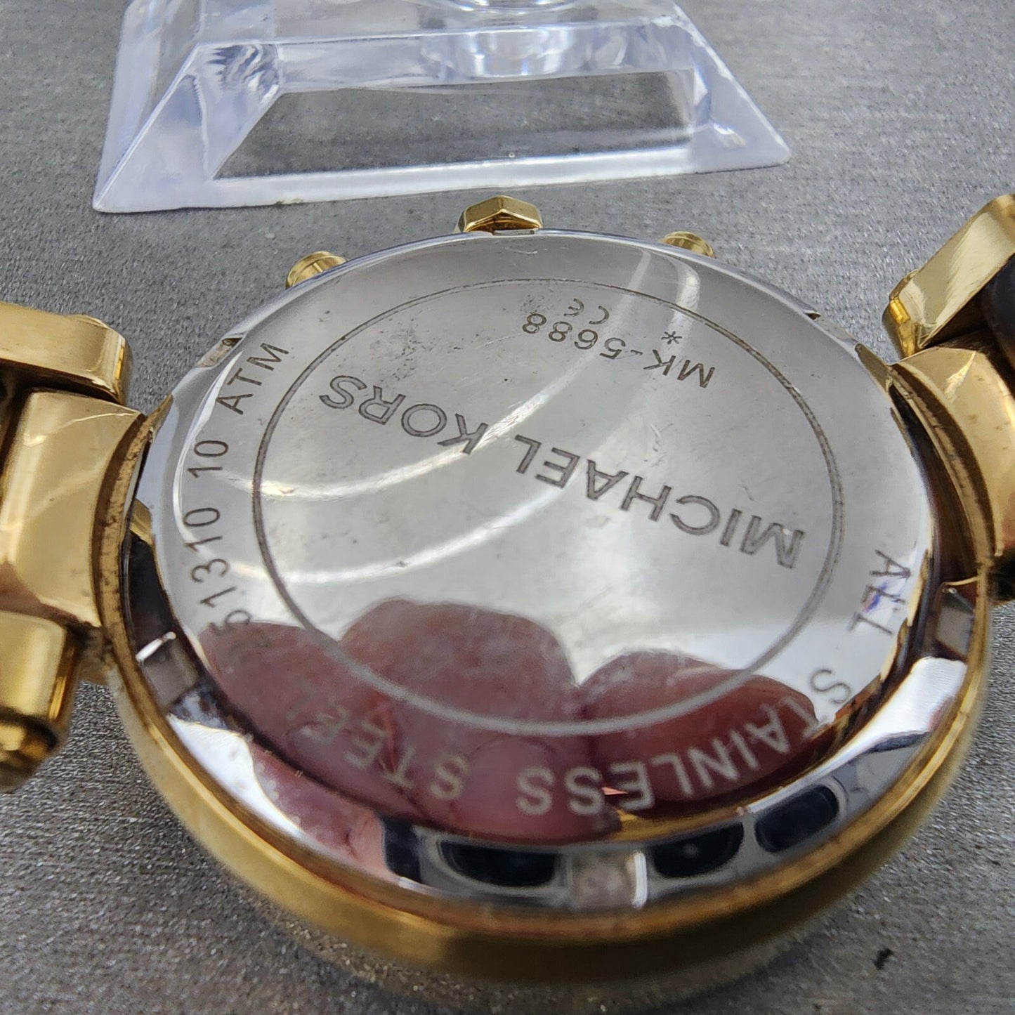 Michael Kors Parker Watch Women 39mm Champagne Dial Gold Tone Date New Battery