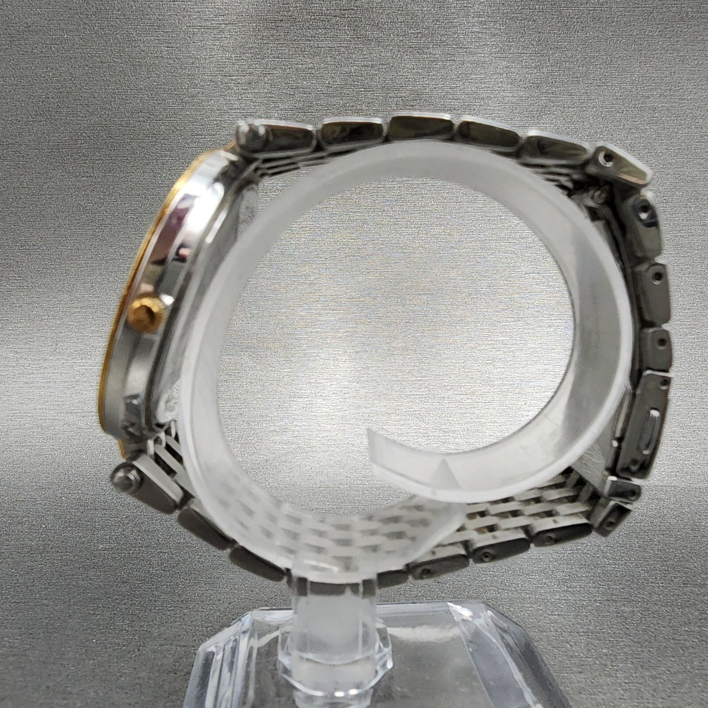 Michael Kors Darci Watch Women 39mm Purple Dial Two Tone Round MK3353 New Batt