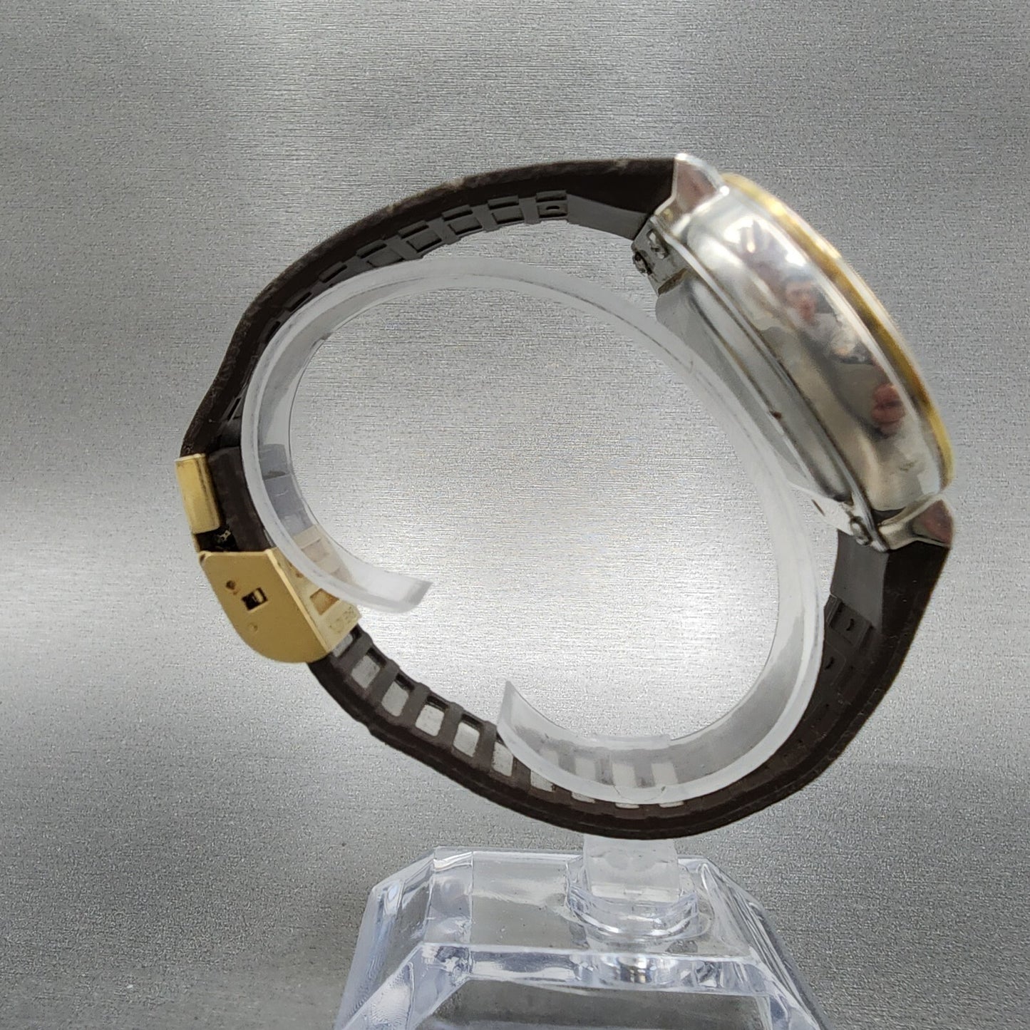 Seiko Receptor Watch Men 43m Digital Two Tone Ma51-4a10 New Battery