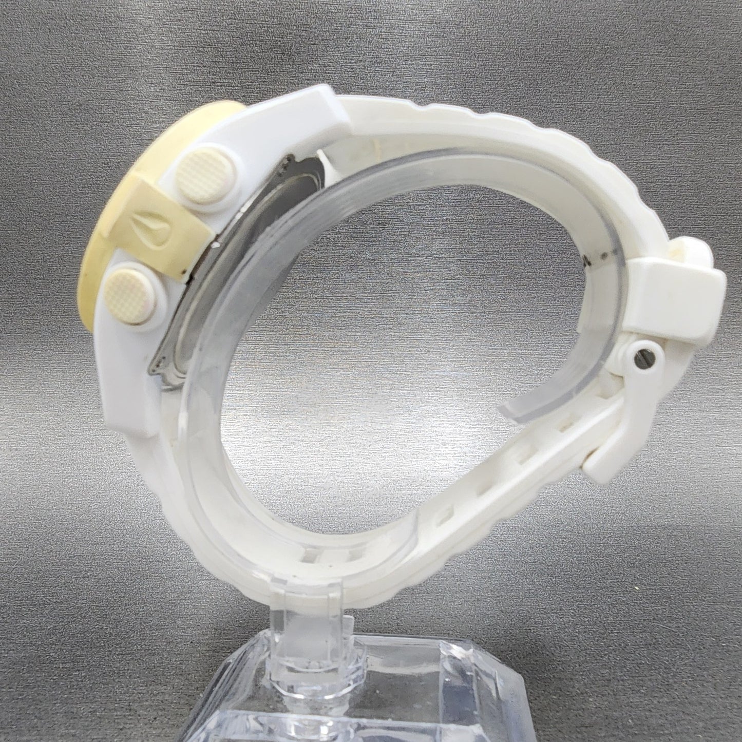 Nixon The Unit 40 Digital Watch Men 49mm White Tone Alarm Chrono New Battery