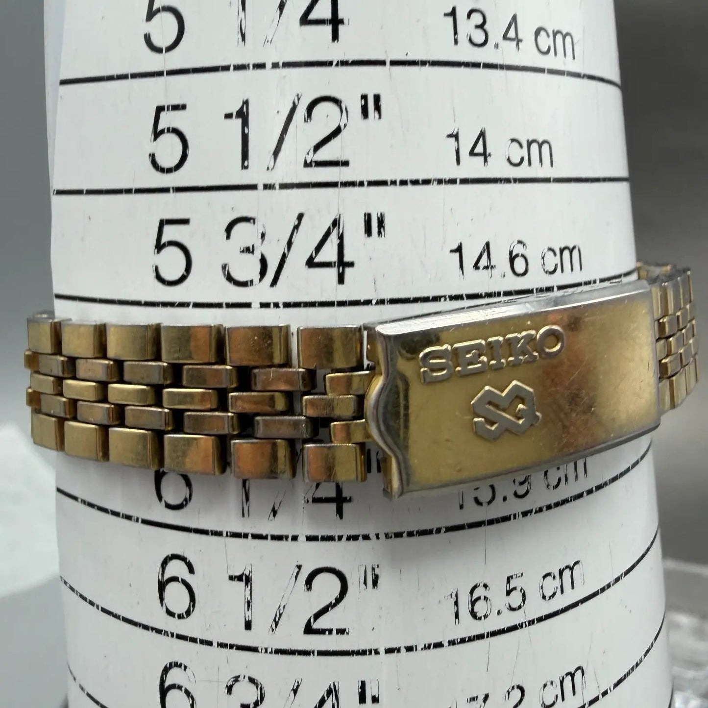 Seiko SQ Watch Women 25mm Champagne Dial Gold Tone Daydate Round New Battery10