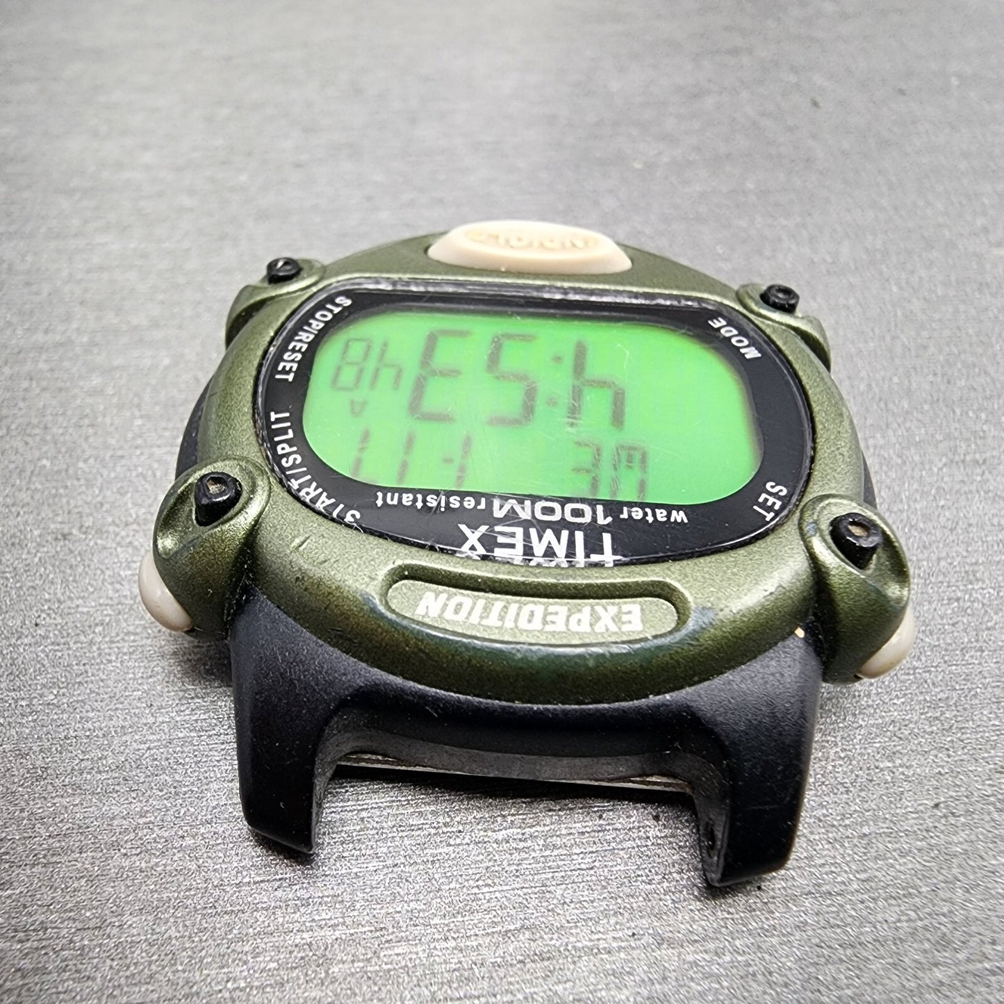 Timex Expedition Digital Watch Men 39mm Digital Black Tone Alarm Chrono New Batt