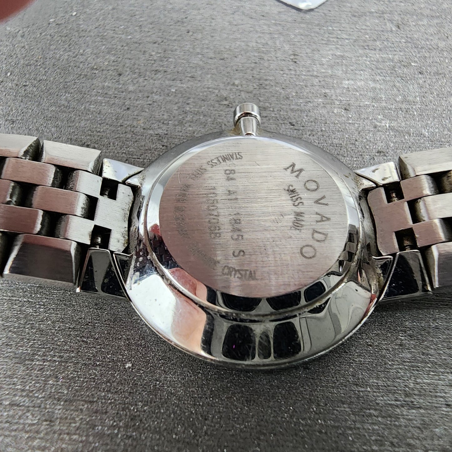 Movado Faceto Watch Women 25mm black Dial Steel Diamonds Round 605586 New Batt