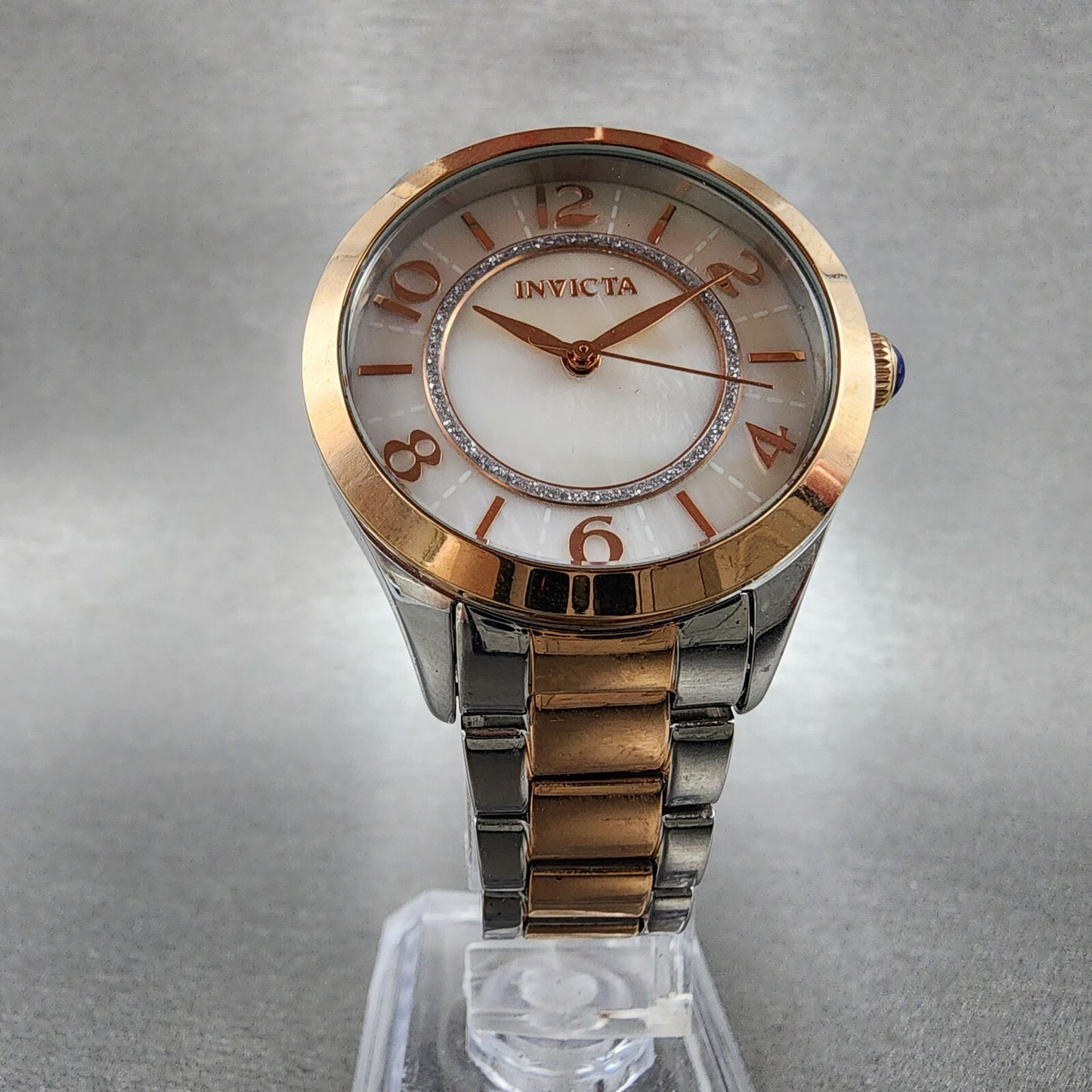 Invicta Angel Watch Women 32mm MOP Dial Two Tone Round 31109 New Battery