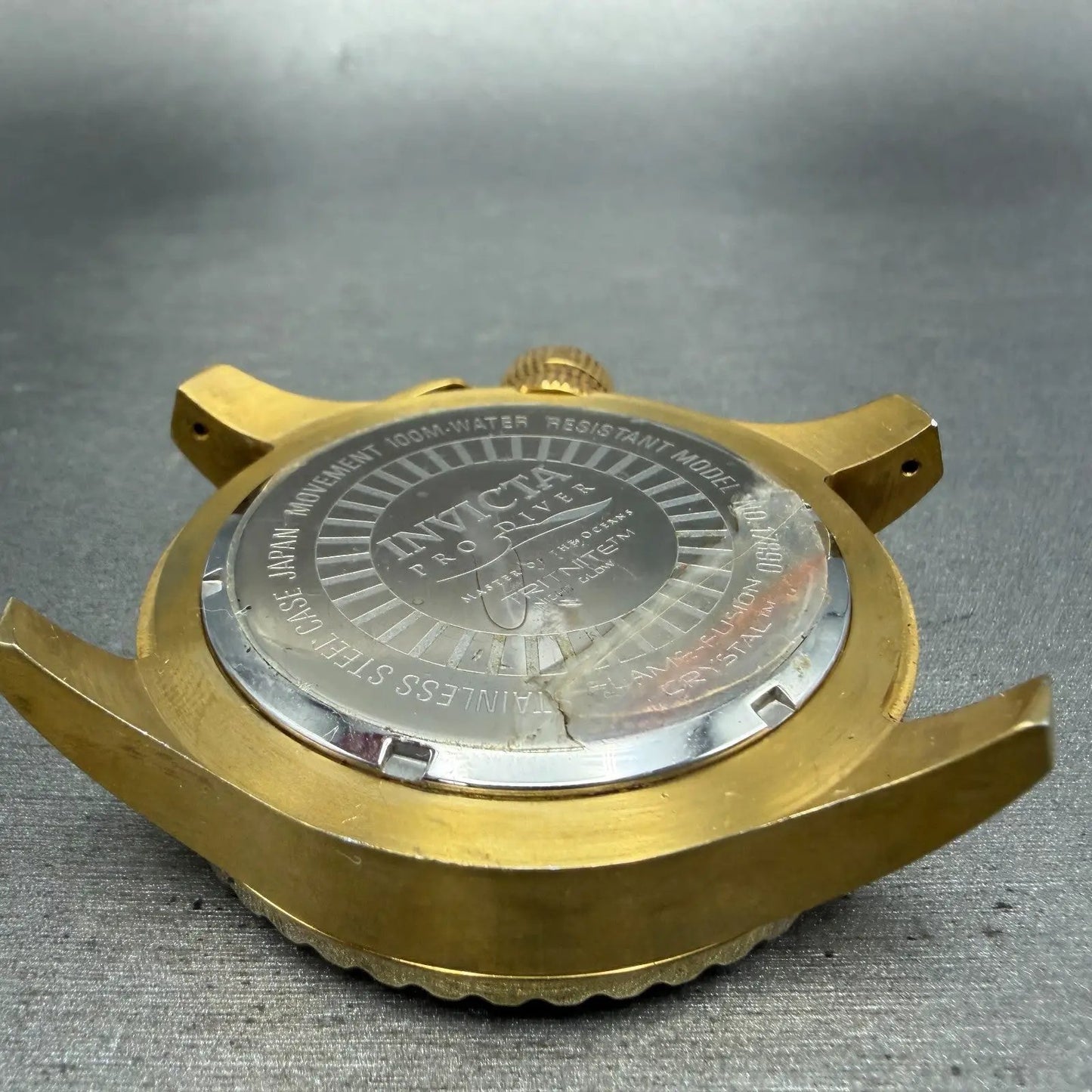 Invicta Pro Diver Watch Men 50mm Champagne Dial Gold Tone 17890 New Battery11
