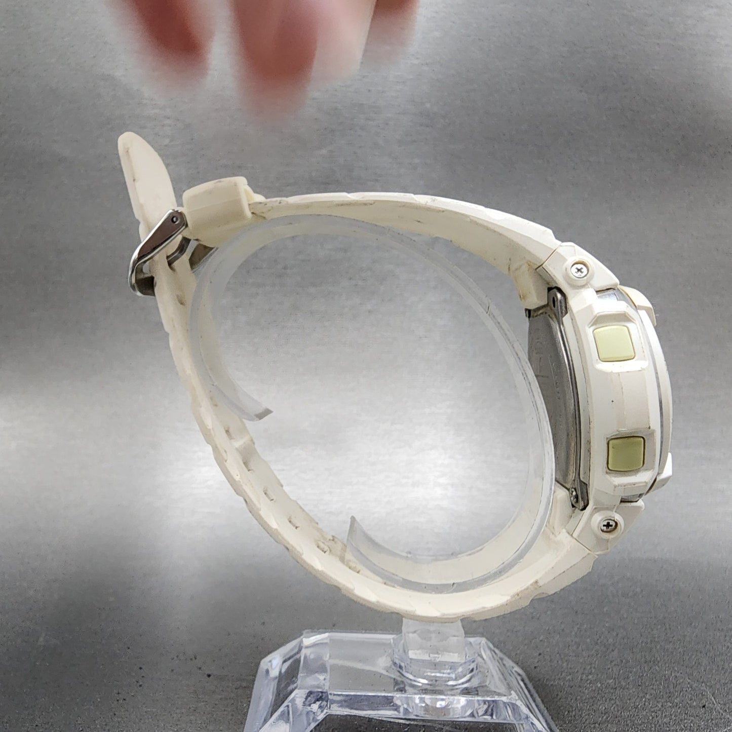 Casio G-Shock G-300LV Watch Men 46mm Analog Digital White Tone Round PARTS