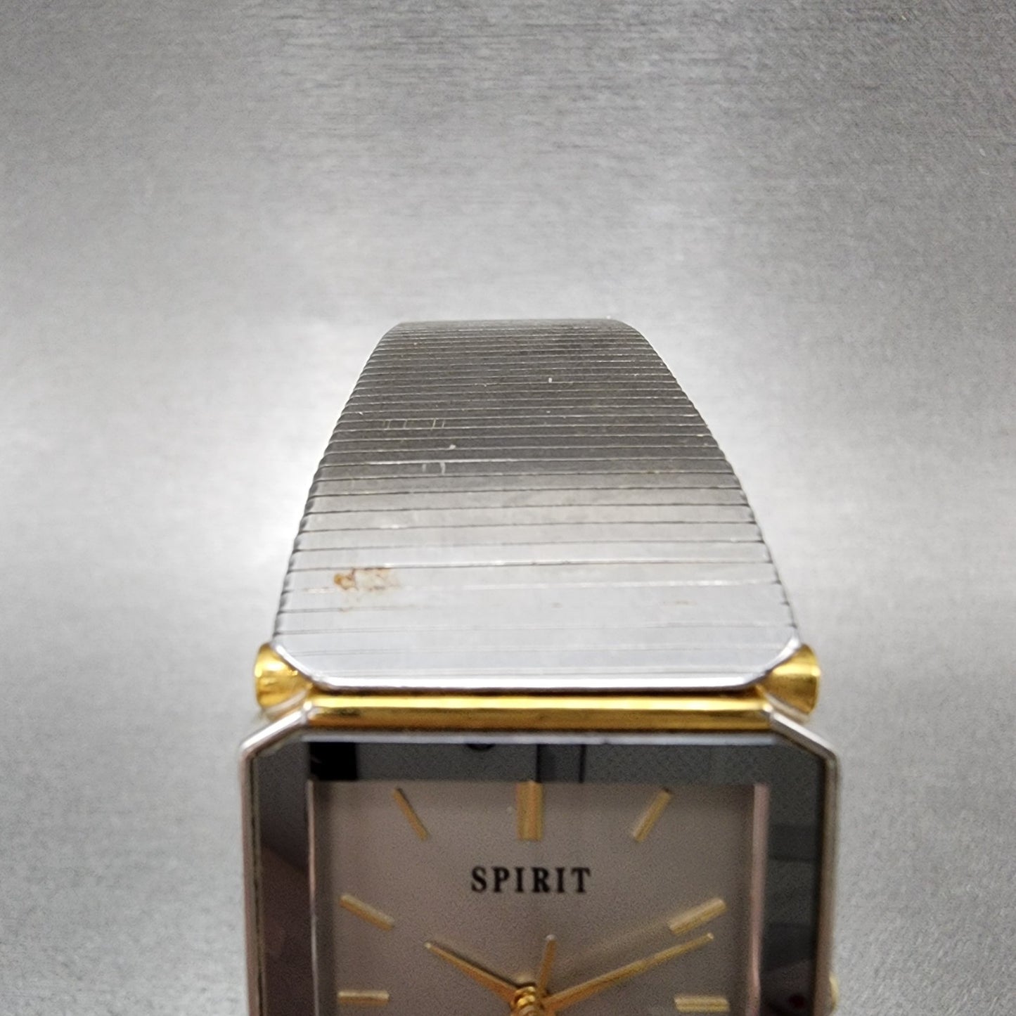 Seiko Spirit Tank Watch Men 25mm Gray Dial Two Tone 7n01-5a50 New Battery