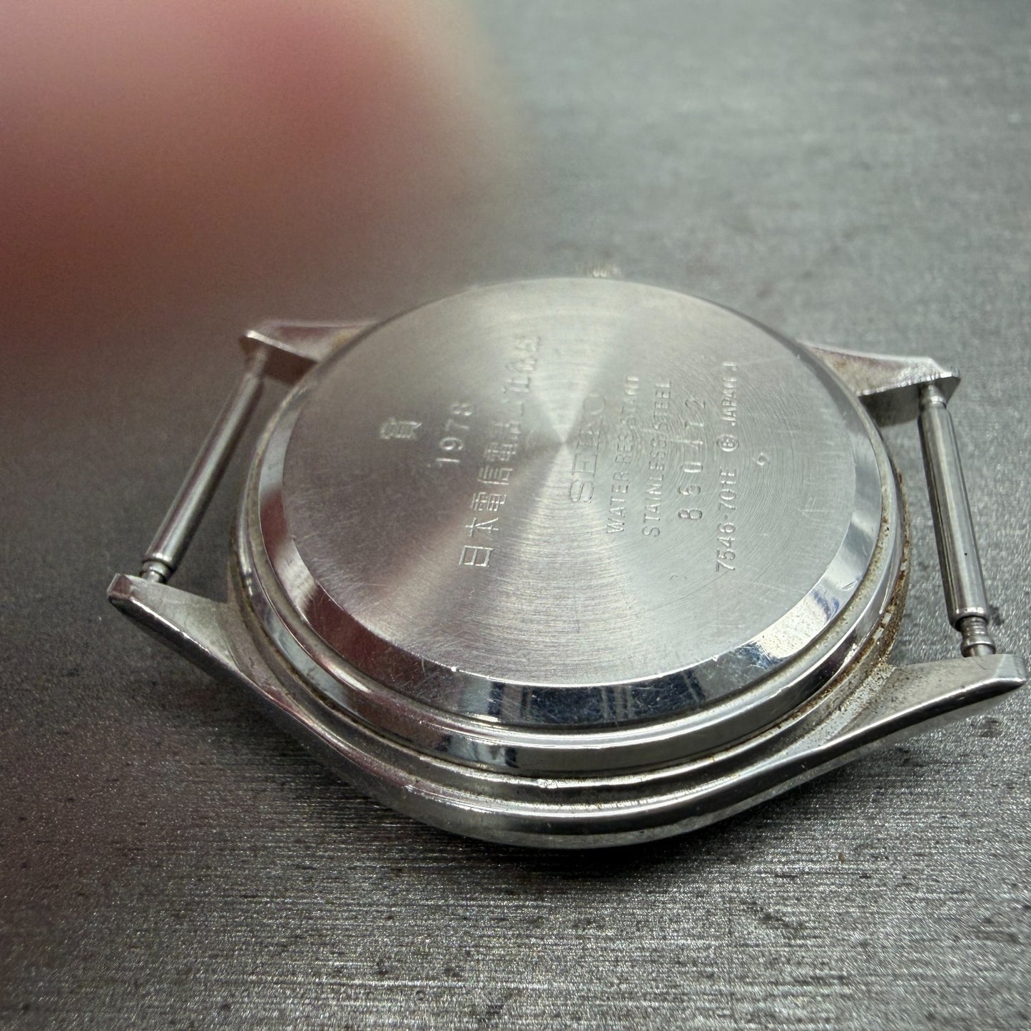 Seiko Type II Watch Men 37mm Silver Dial Silver Tone Daydate 7546-701E PARTS11