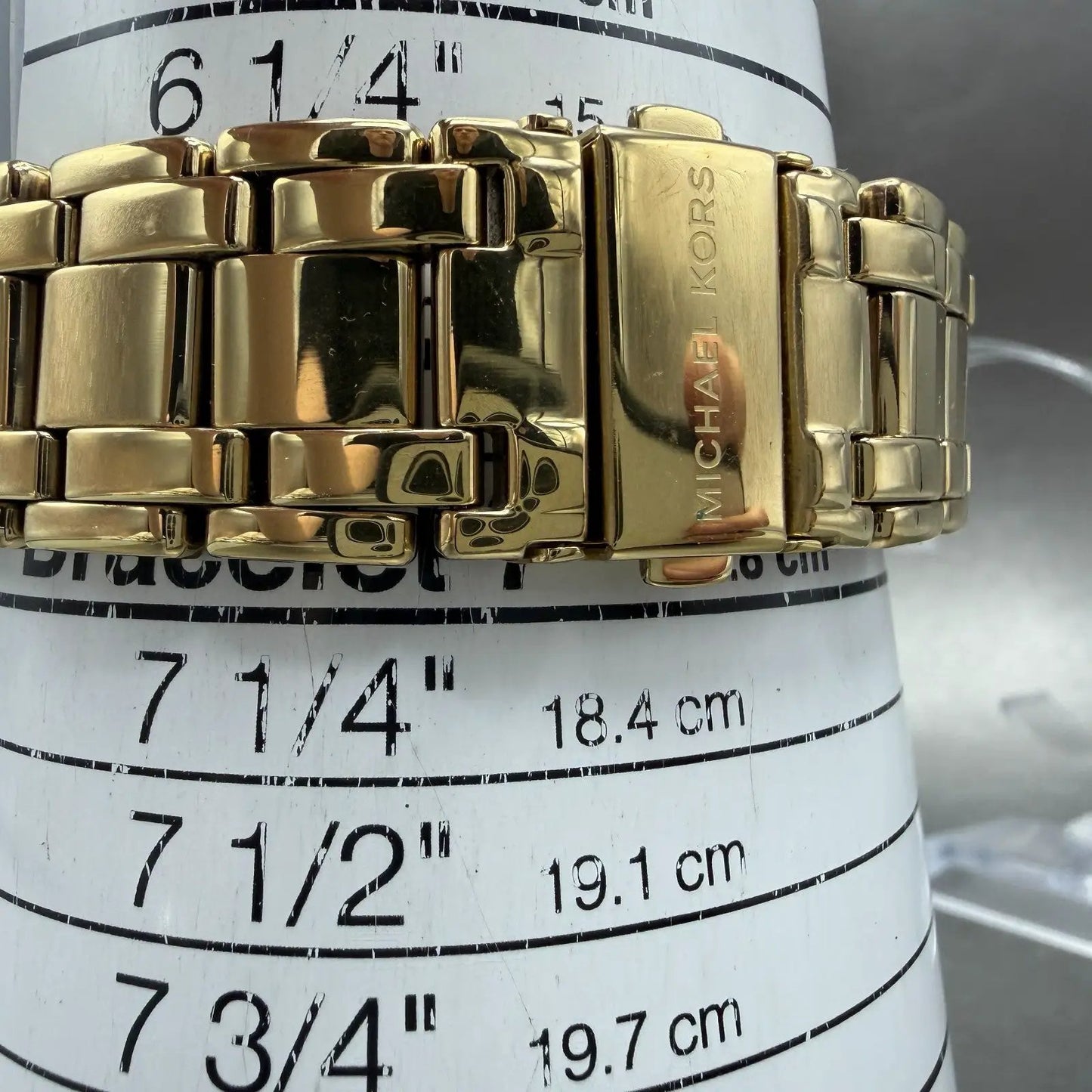 Michael Kors Watch Women 40mm MOP Dial Gold Tone Date Round MK-5310 New battery10
