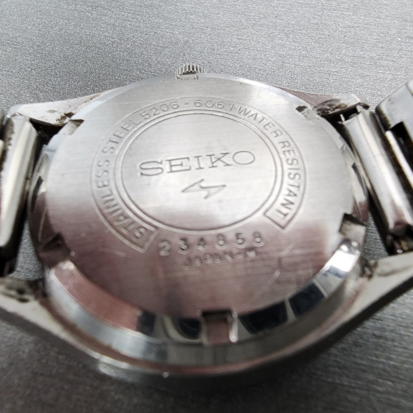 Seiko Lord Matic Special Watch Men 37mm Silver Dial Steel Daydate 5206-6061 Runs