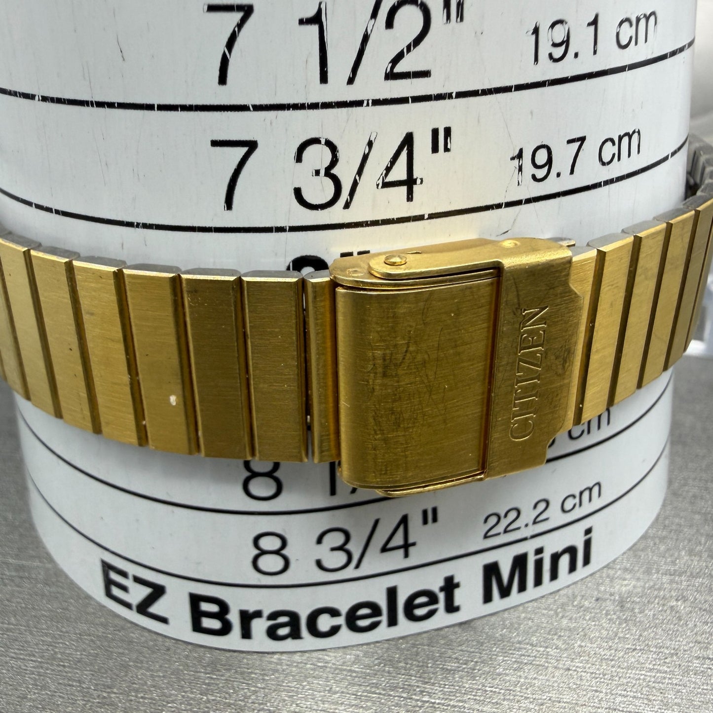 Citizen CQ Tank Watch Unisex 25mm Blue Dial Gold Tone Rectangle New Battery11