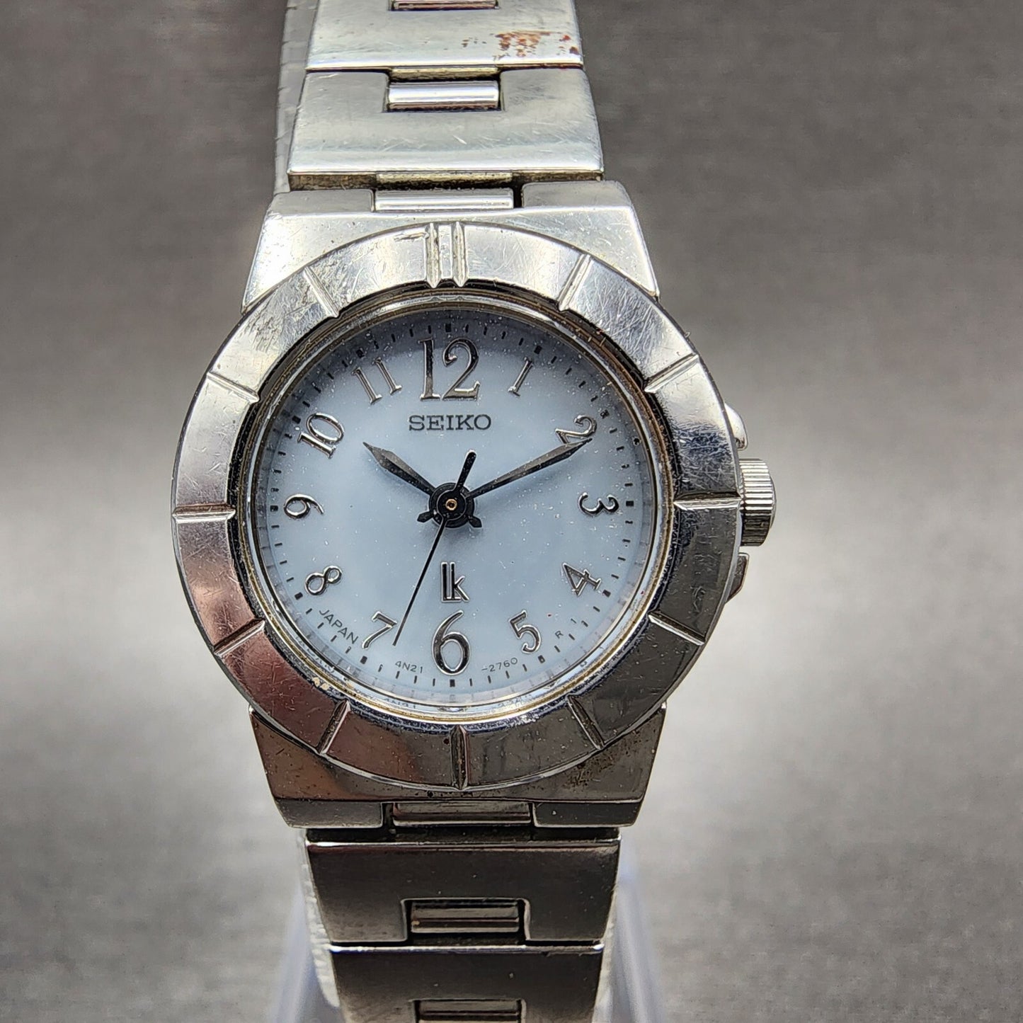 Seiko Lukia Watch Women 22mm Blue Dial Stainless Steel Date Round New Battery
