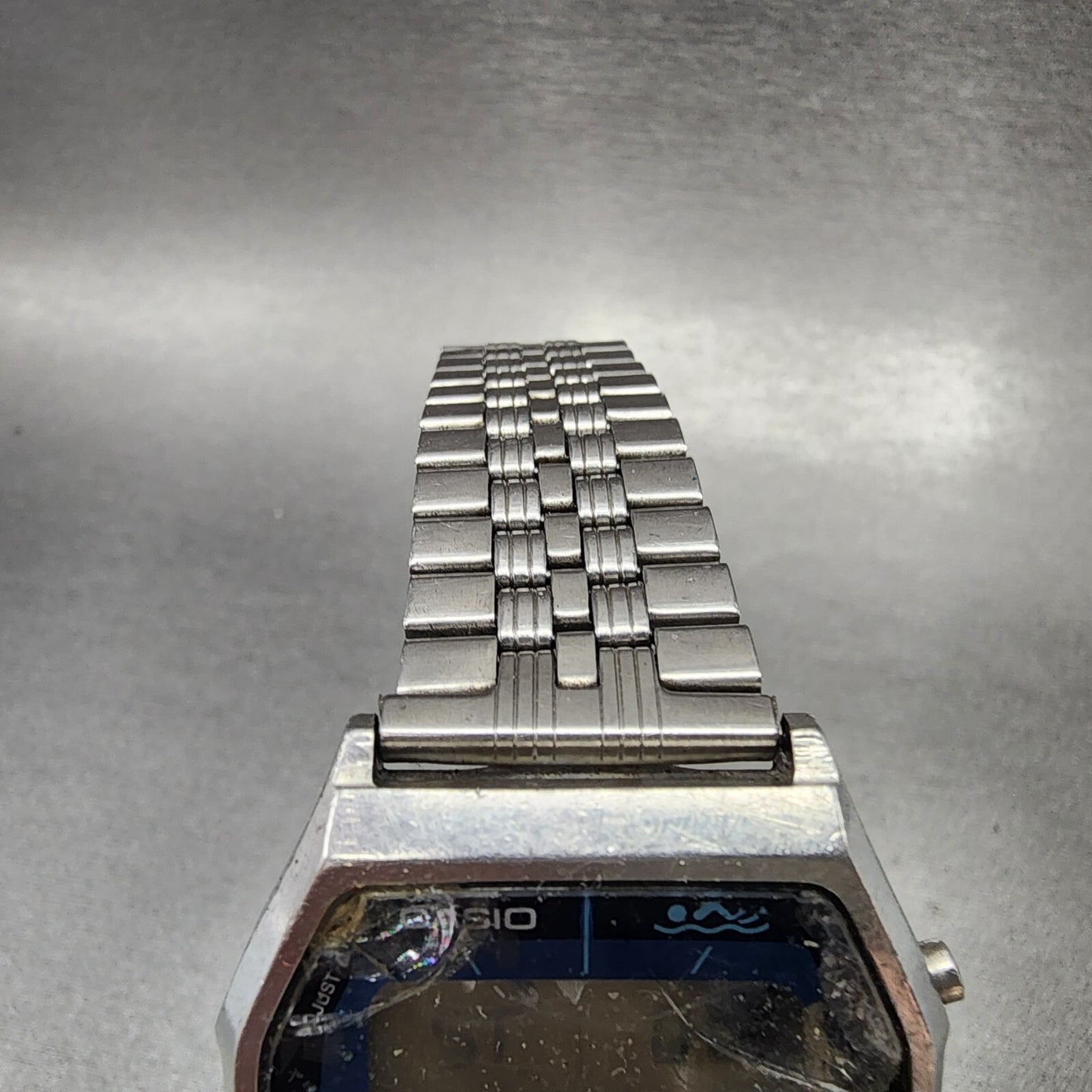 Casio AA-92W Thunder Watch Men 35mm Digital Silver Tone Alarm Chrono READ!!!