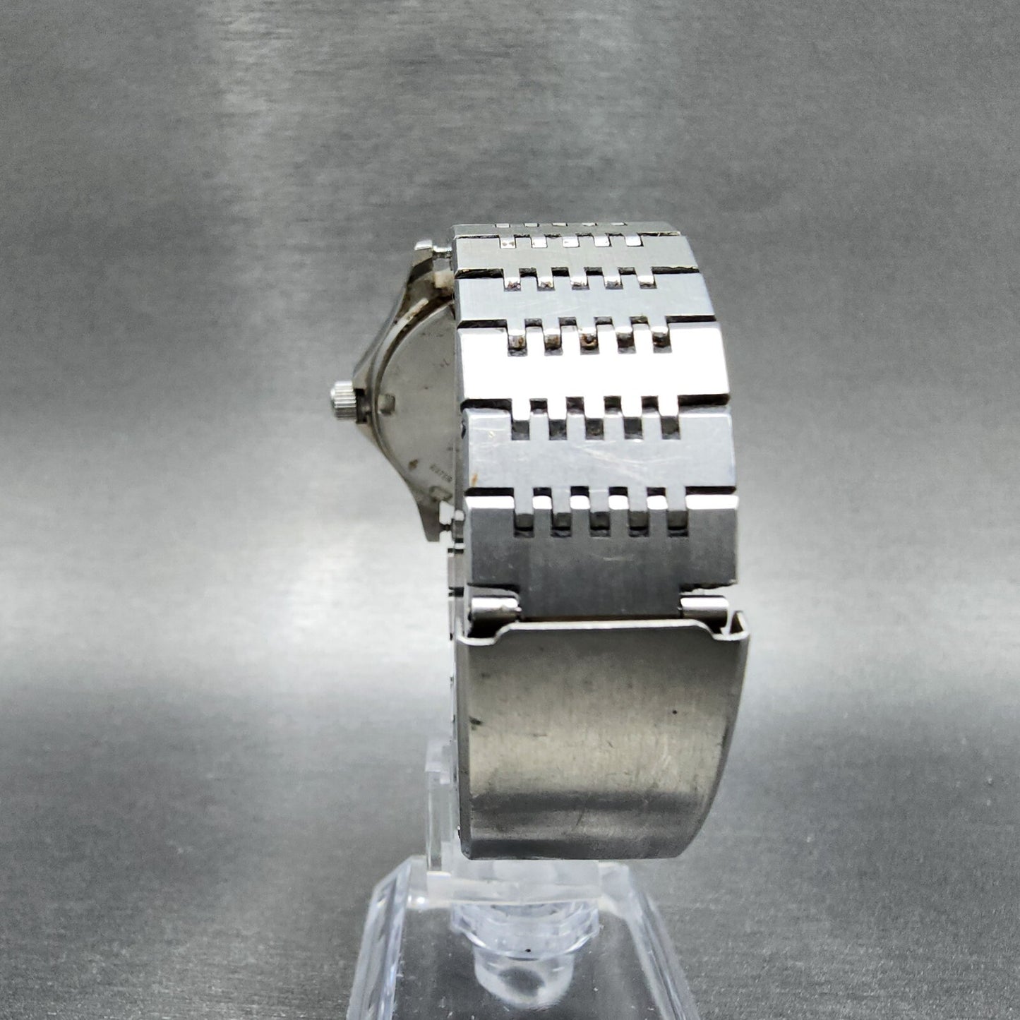 Seiko ALBA Field Gear Watch Men 35mm Cream Dial Silver Daydate V743-8000 PARTS