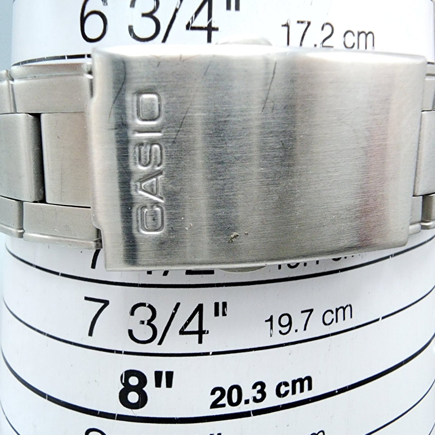 Casio Telememo 30 Watch Men 40mm Silver Dial Steel Analog Digital AW80 New Bat10