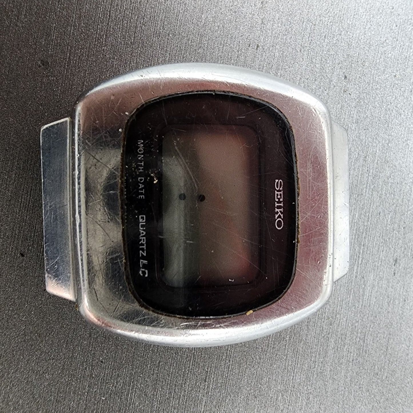 Seiko Digital Watch Men 37mm LCD Steel Round 0532-5029 Pie Pieces PARTS