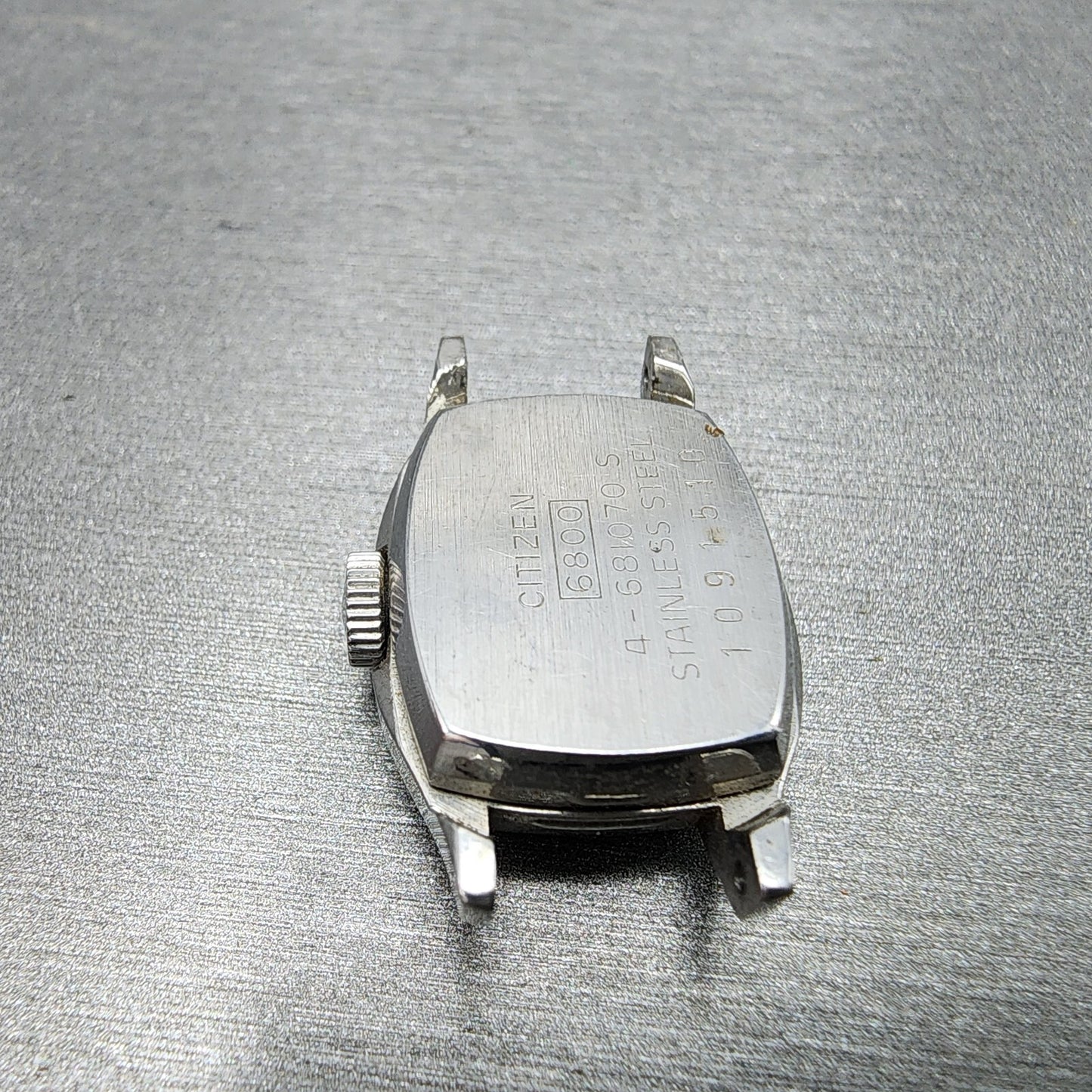 VTG Citizen Watch Women 17mm Blue Dial Steel Rectangle Manual Wind Runs10