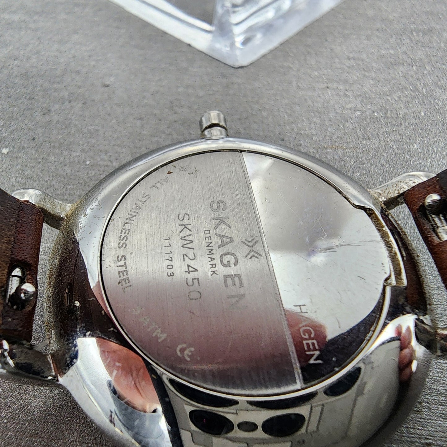 Skagen Hagen Watch Women 34mm Silver Dial Stainless Steel Round SKW2450 New Batt