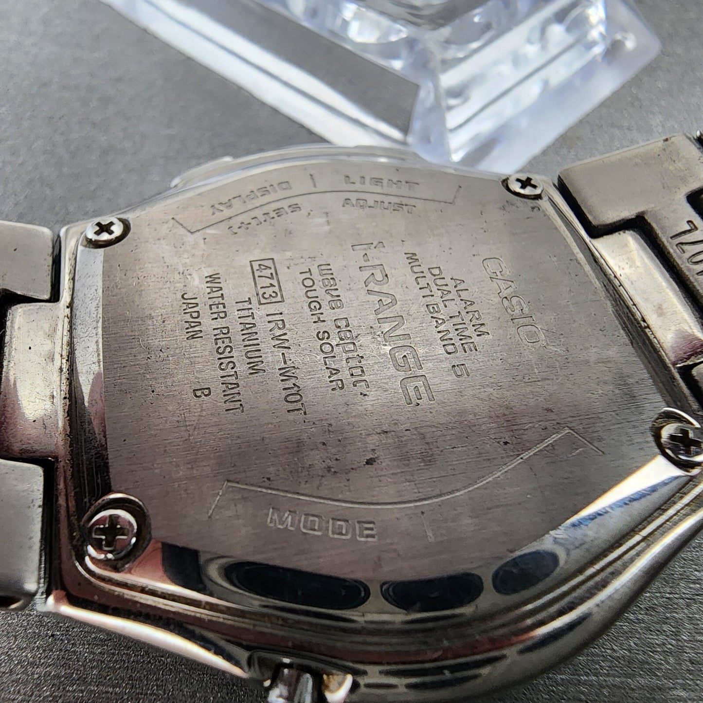 Casio I-Range Watch Men 41mm Black Dial Analog Digital Titanium IRW-M10T Works