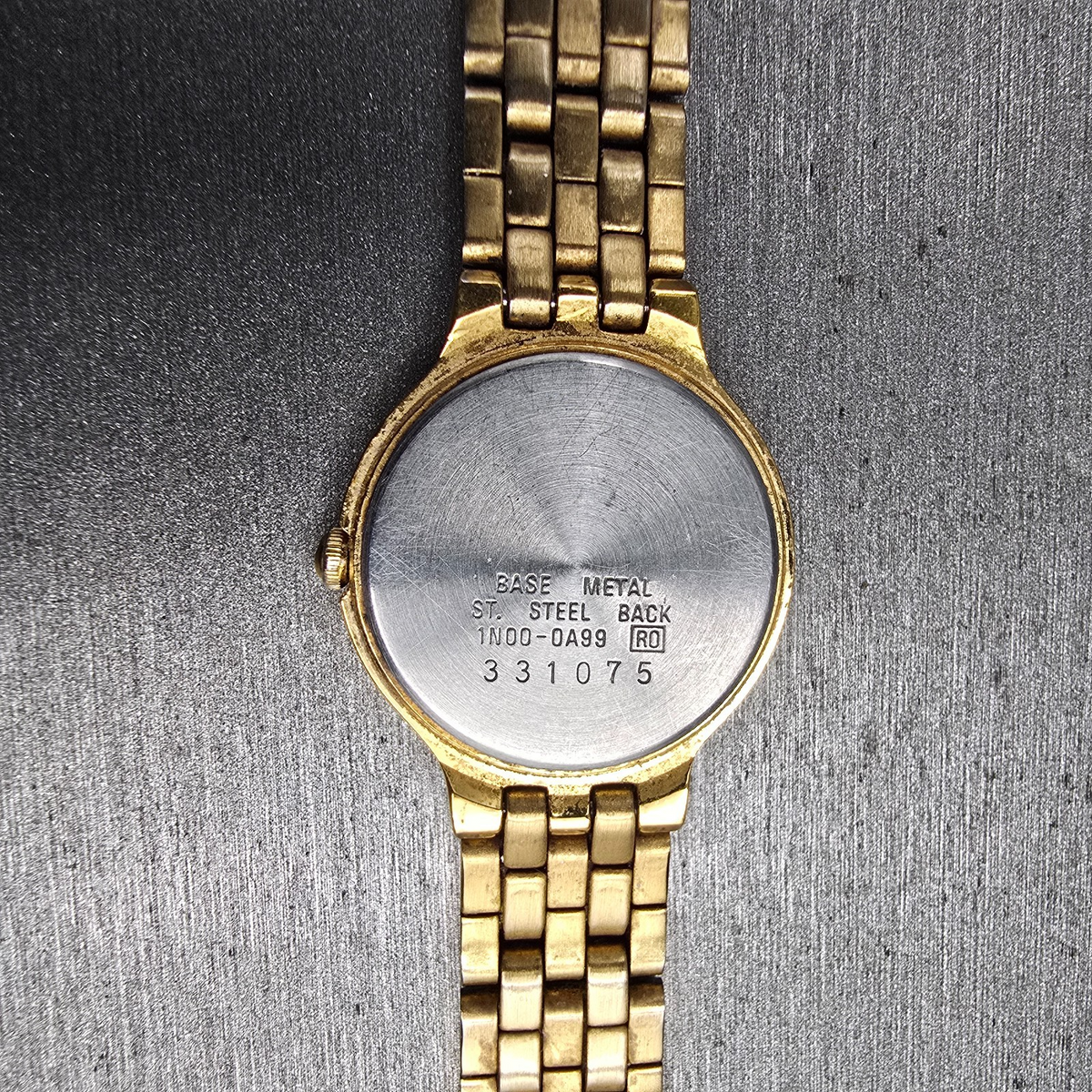 Seiko Watch Women 22mm Black Dial Gold Tone Round 1N00-0A99 New Battery VTG JP10