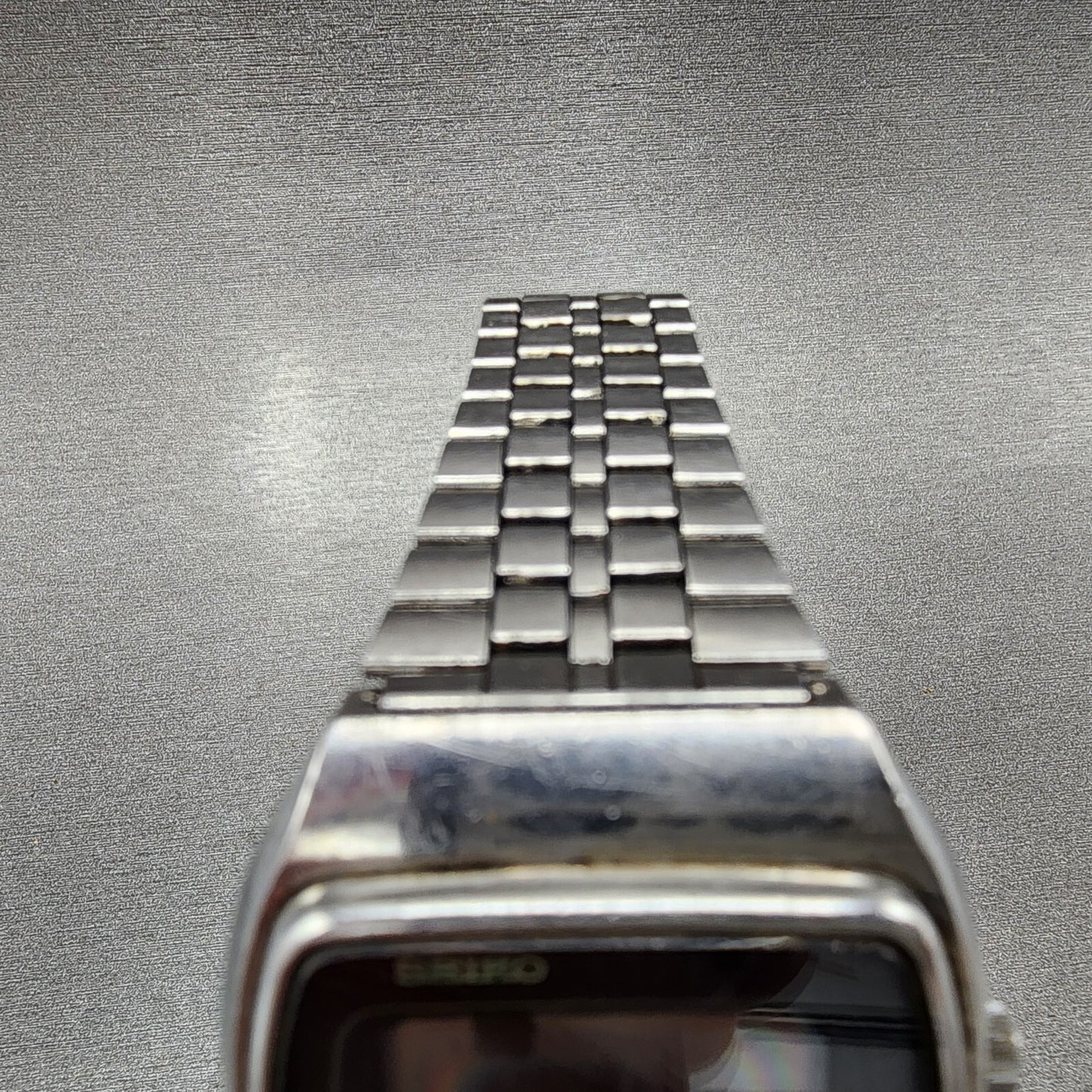 Seiko Digital Watch Men 37mm LCD Month Date Rectangle 0532-5019 PARTS