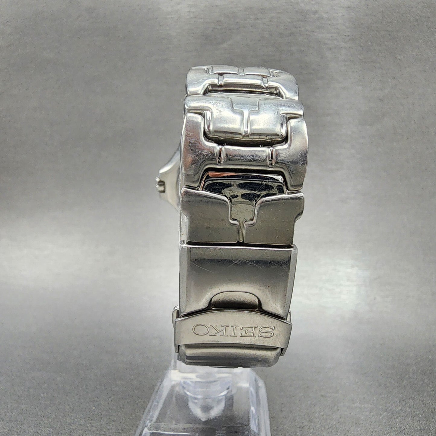 Seiko Perpetual Calendar Watch Men 39mm Silver Dial Steel Date Round New Battery