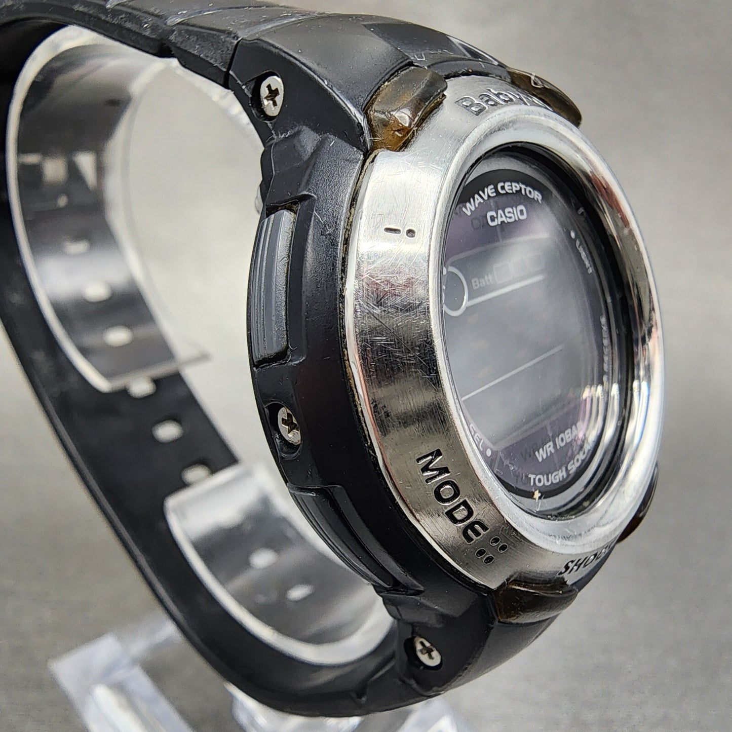 Casio Baby-G Watch Women 38mm Digital Black tone Round Solar BGT-2600J