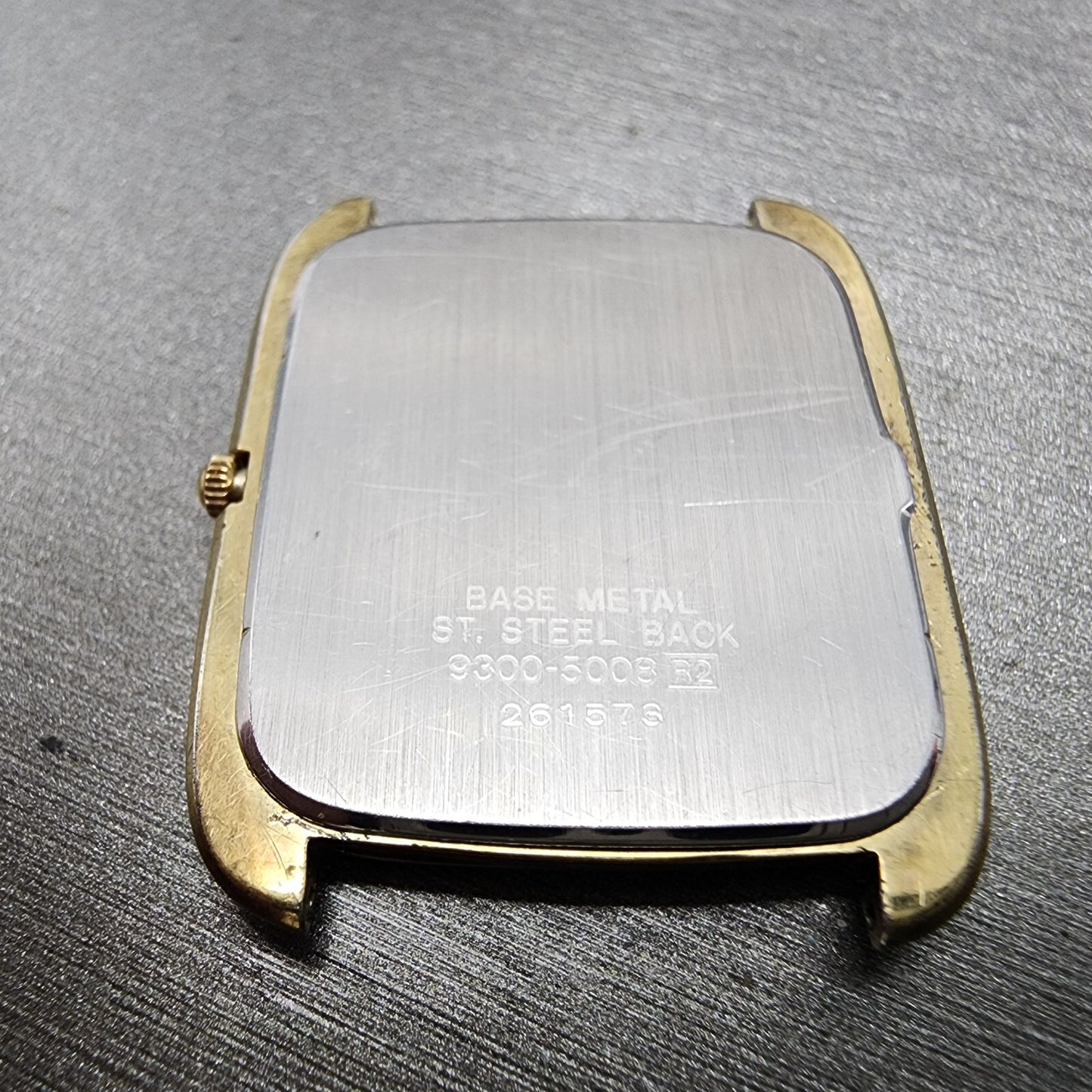Seiko Lassale Tank Watch Women 27mm Gold Dial Gold Tone Rectangle New Battery