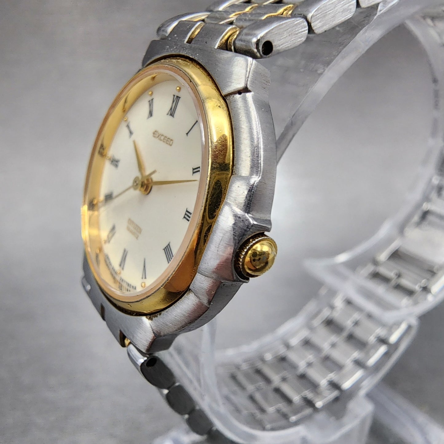Citizen Exceed Watch Women 25mm Cream Dial Two Tone 2930-294831 New Battery