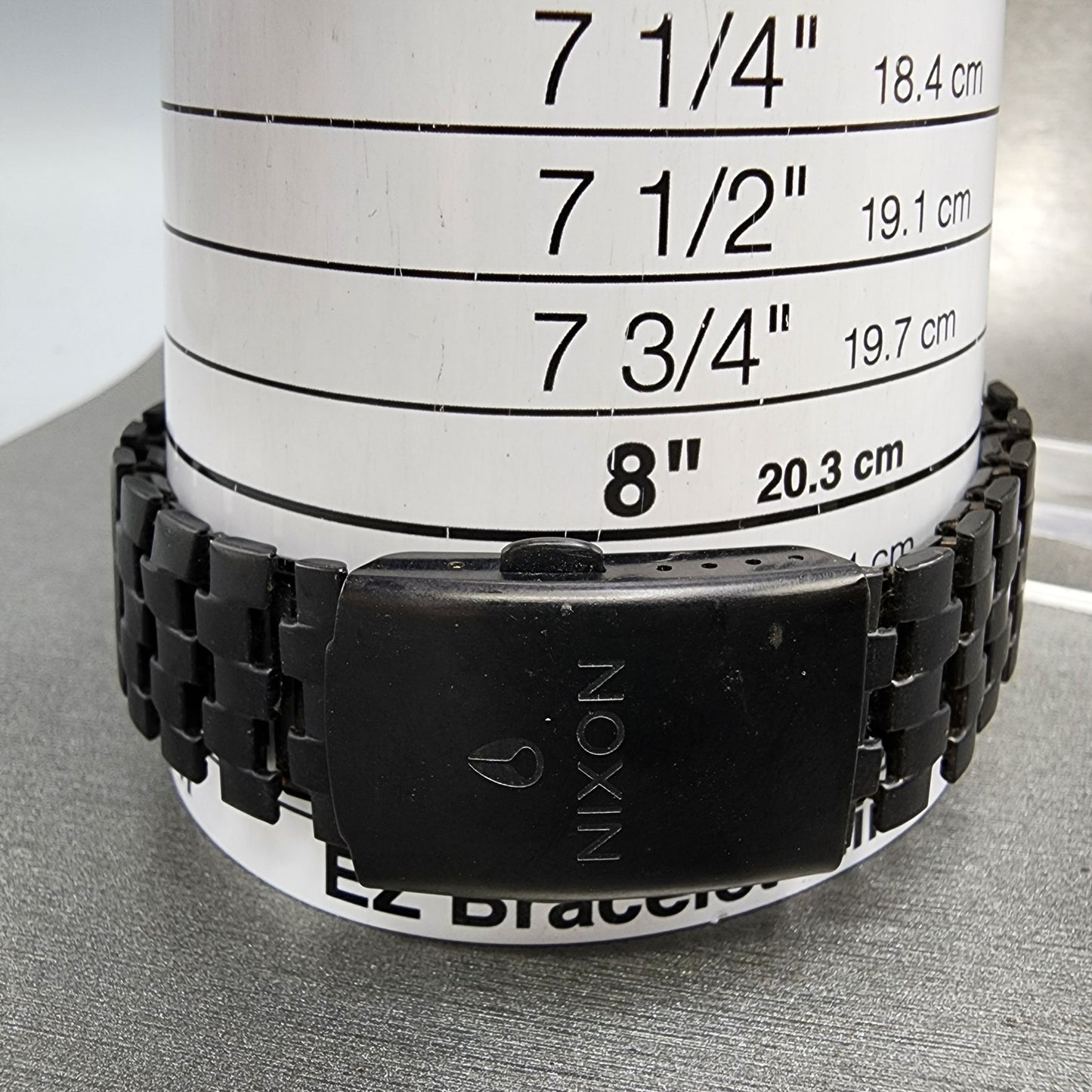 Nixon Time Teller Watch Men 38mm Black Dial Black Tone Round New Battery10